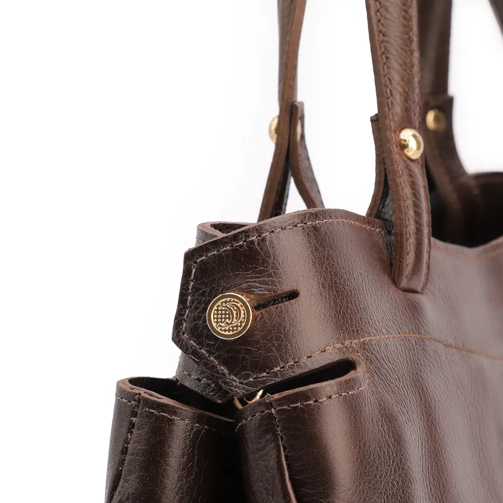 Bolsa Tote Couro Antique Marrom Escuro - imagem 5