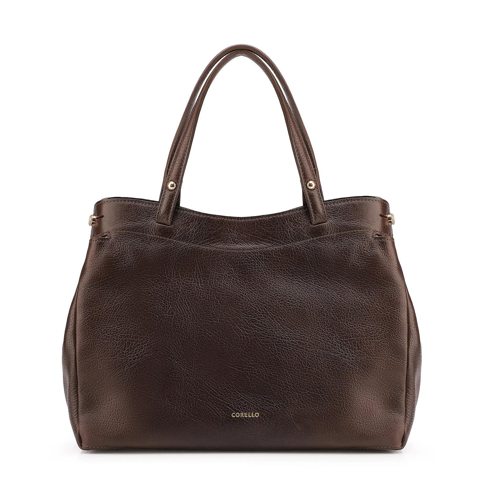 Bolsa Tote Couro Antique Marrom Escuro