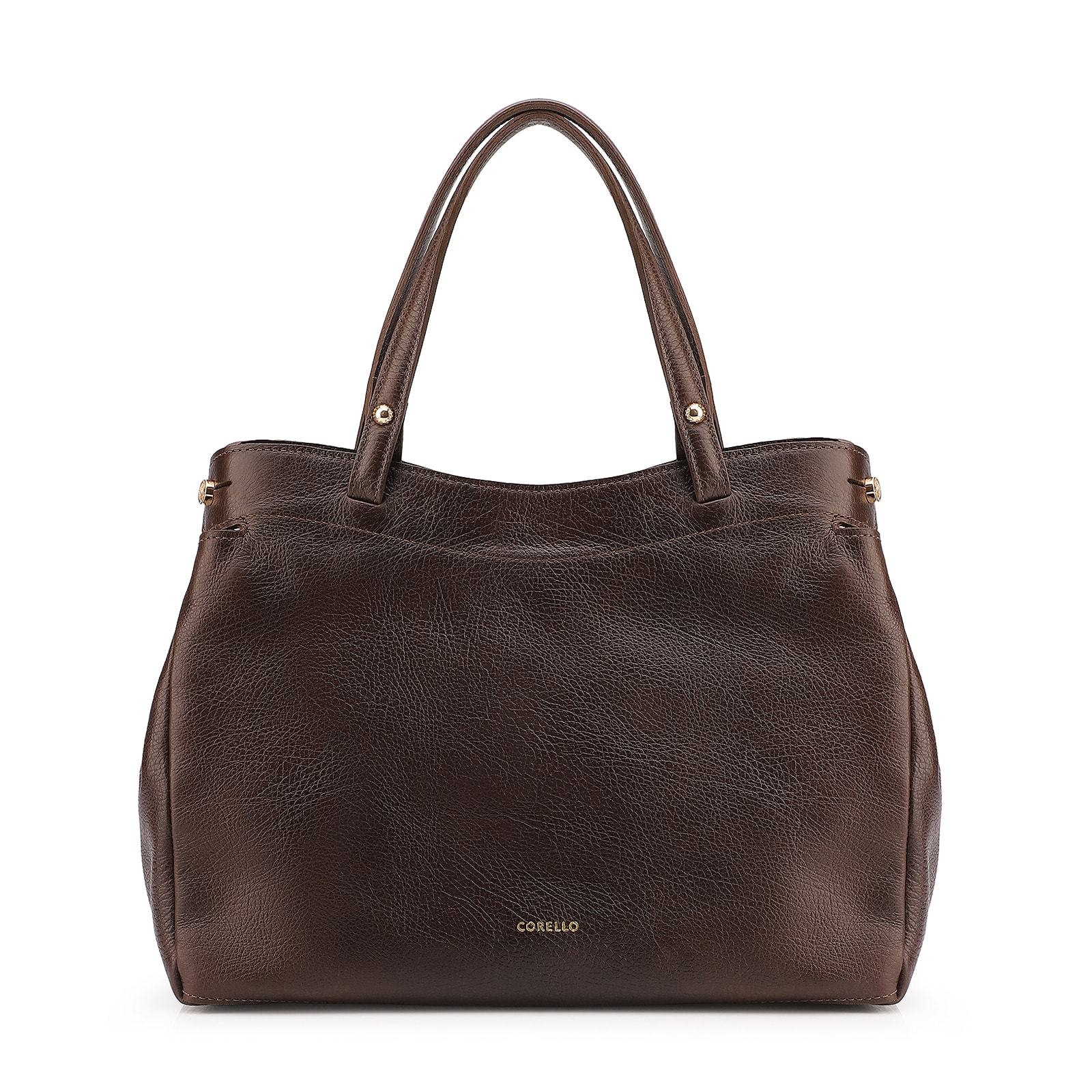 Bolsa Tote Couro Antique Marrom Escuro