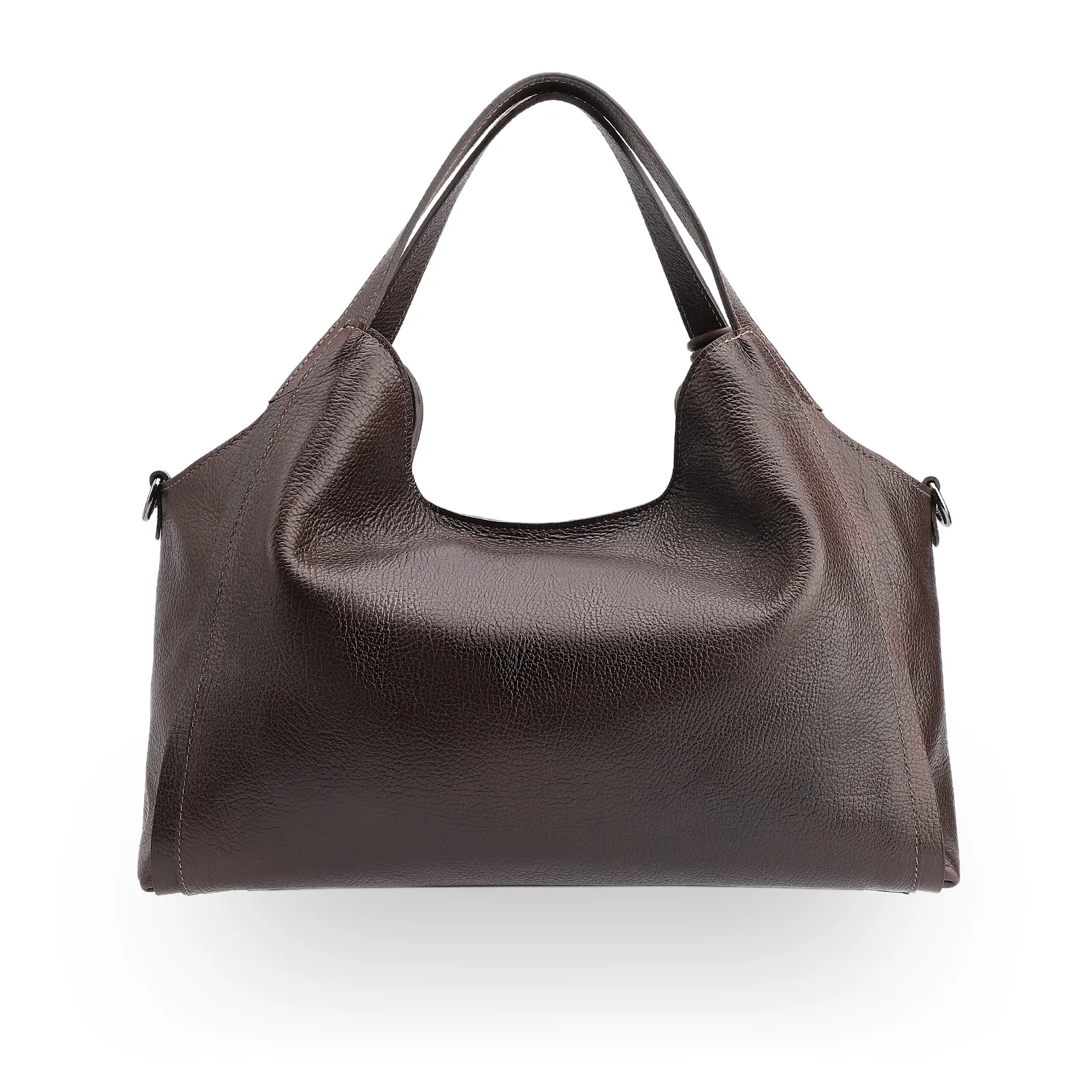 Bolsa Tote Couro Antique Marrom Escuro