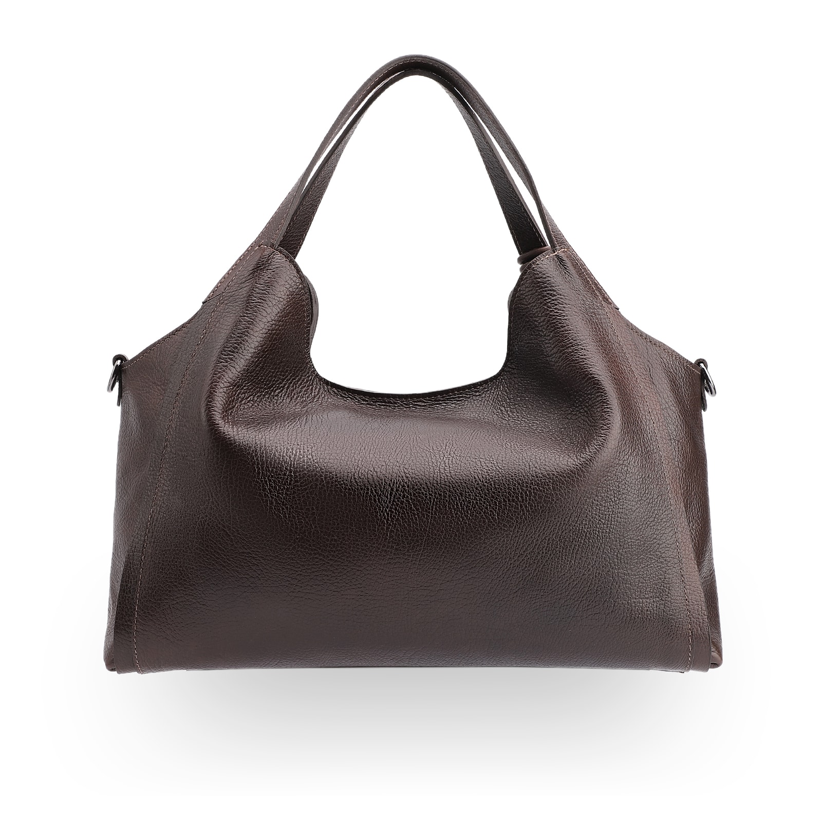 Bolsa Tote Couro Antique Marrom Escuro
