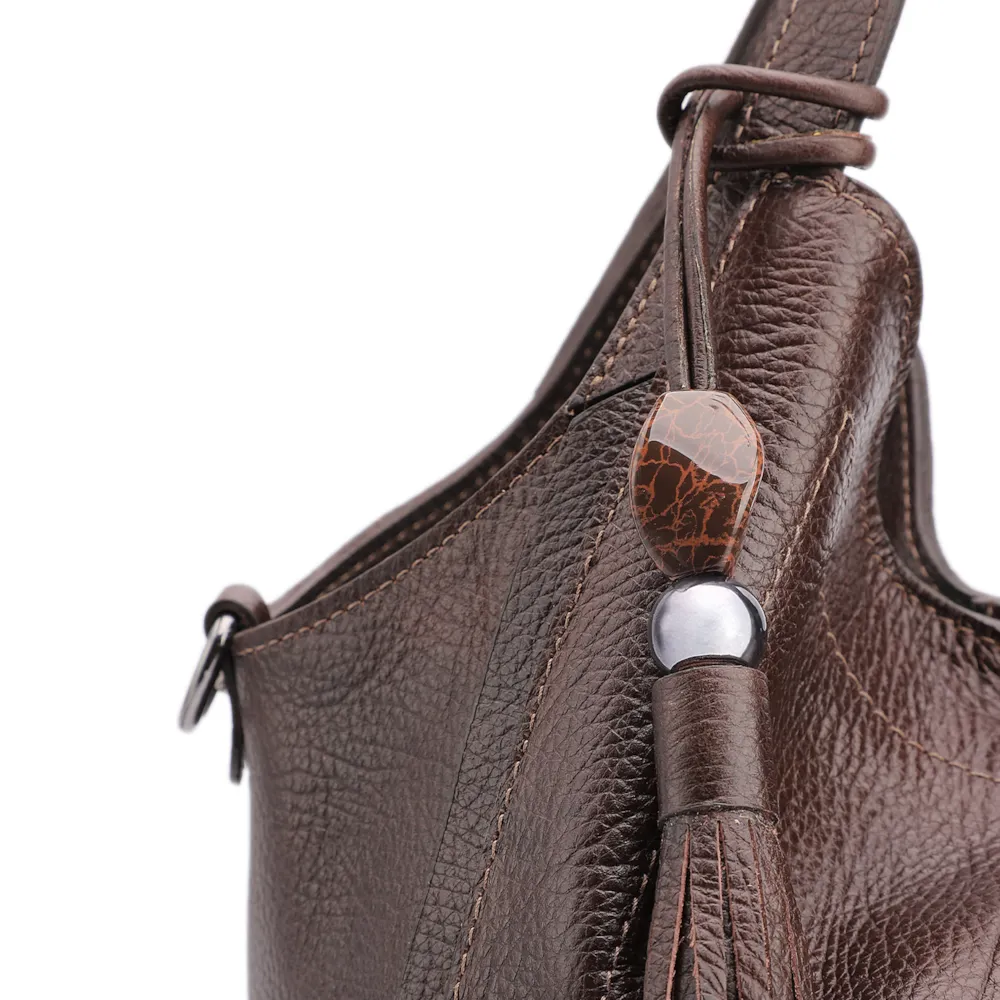 Bolsa Tote Couro Antique Marrom Escuro - imagem 6