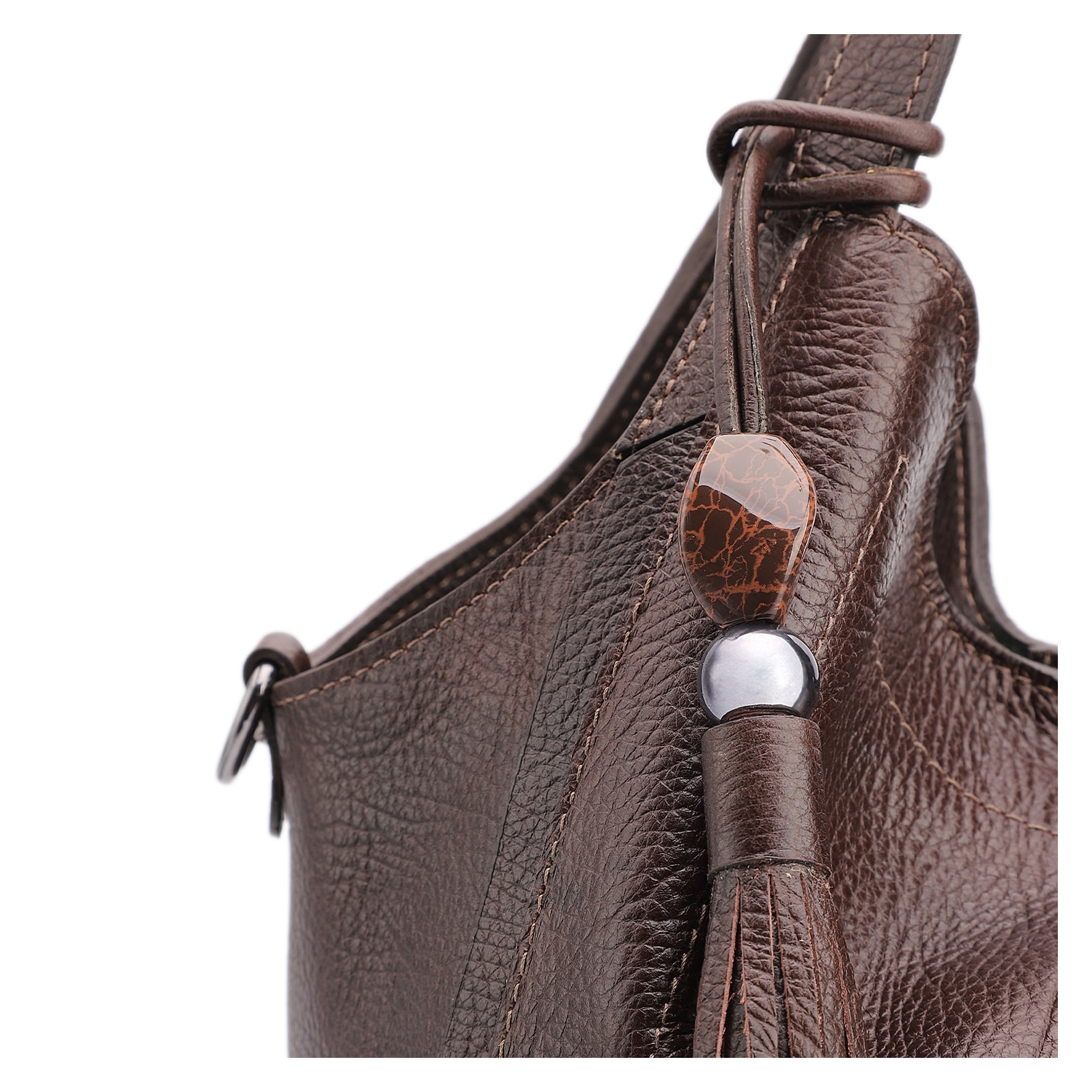 Bolsa Tote Couro Antique Marrom Escuro