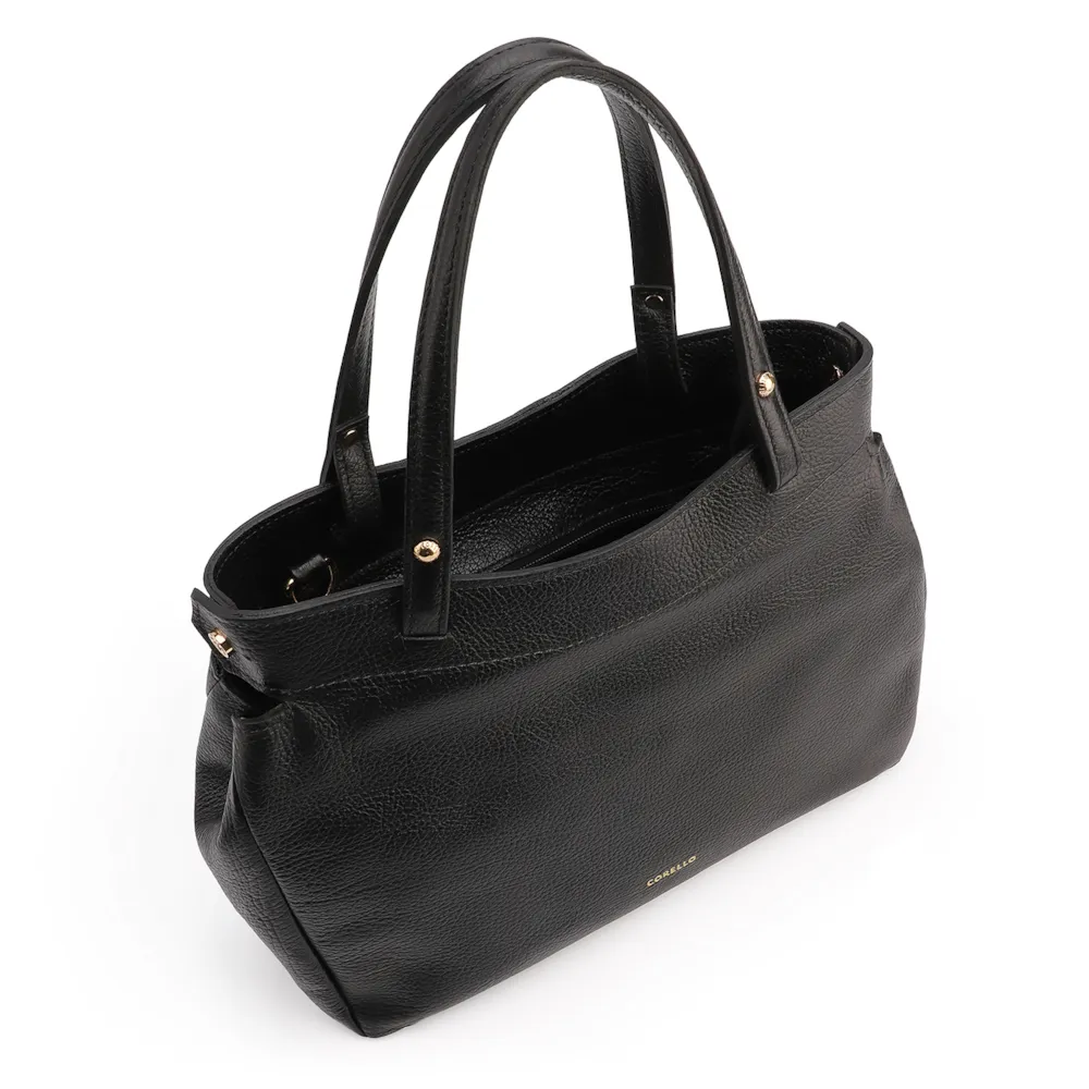 Bolsa Tote Couro Antique Preto - imagem 4