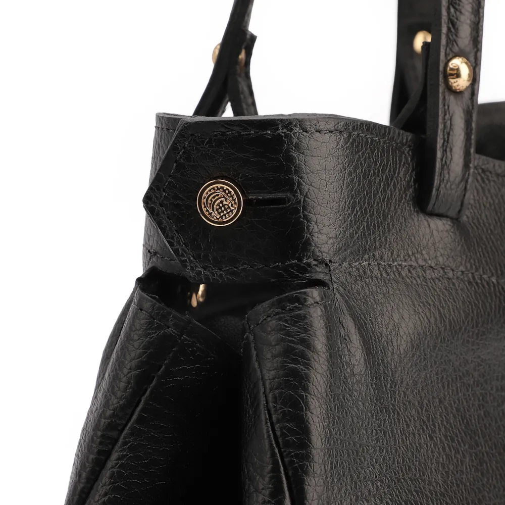 Bolsa Tote Couro Antique Preto - imagem 5