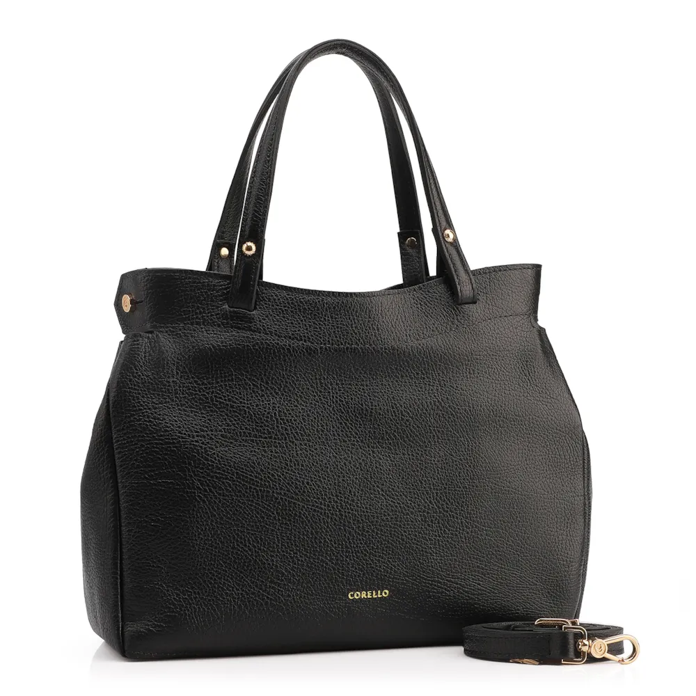 Bolsa Tote Couro Antique Preto - imagem 2