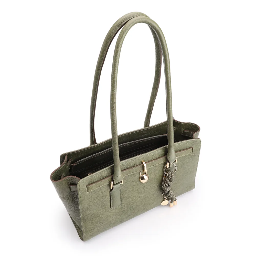 Bolsa Tote Couro Antique Verde - imagem 4