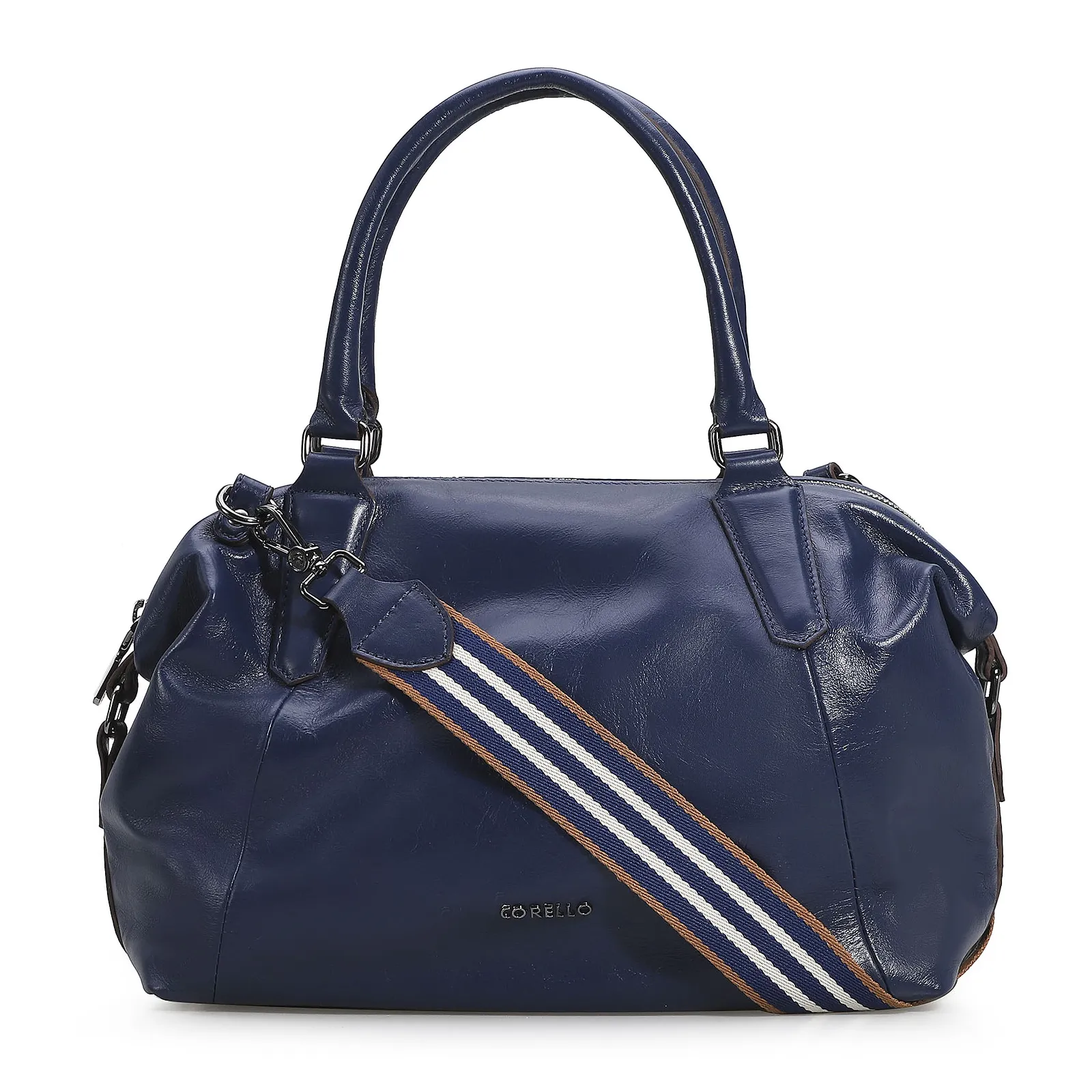 Bolsa Tote Couro Azul