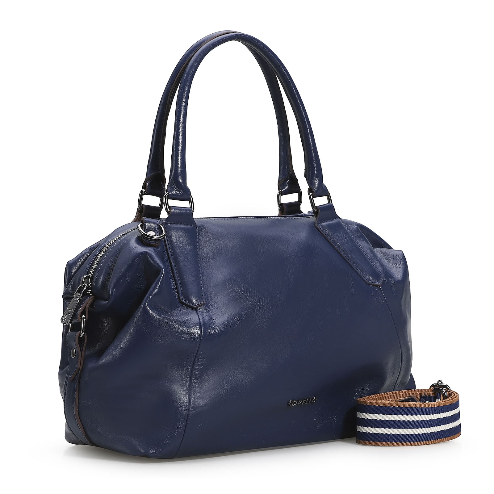 Bolsa Tote Couro Azul