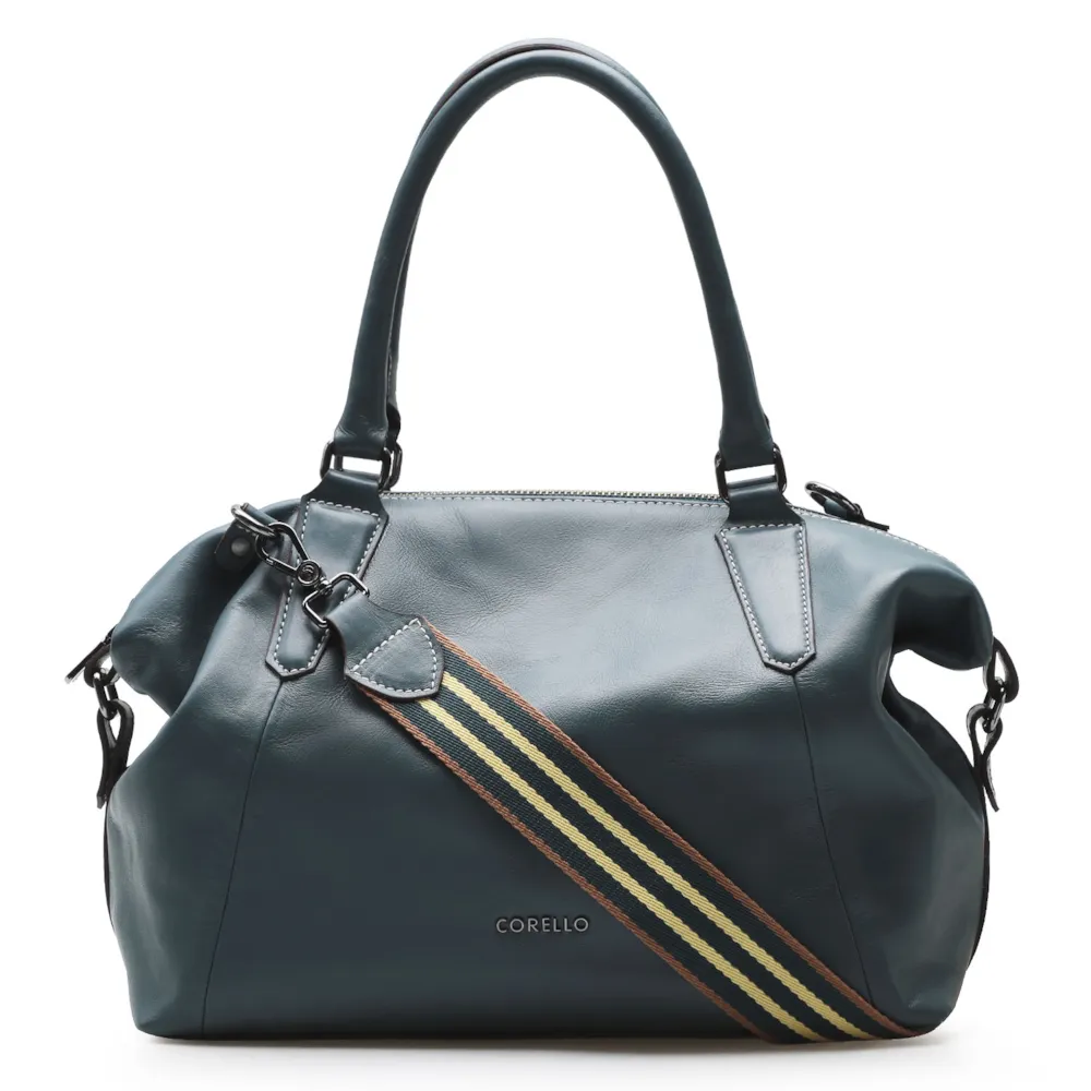 Bolsa Tote Couro Azul