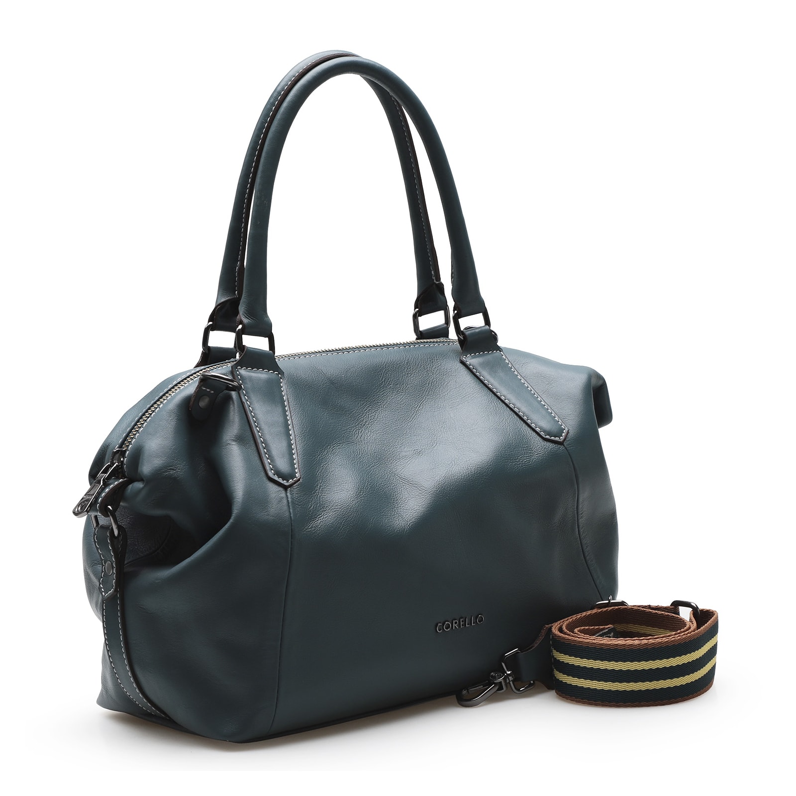 Bolsa Tote Couro Azul