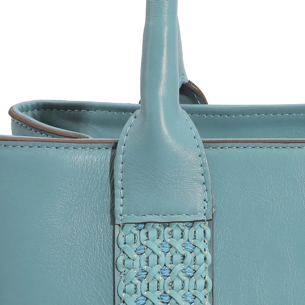 Bolsa Tote Couro Azul - imagem 5