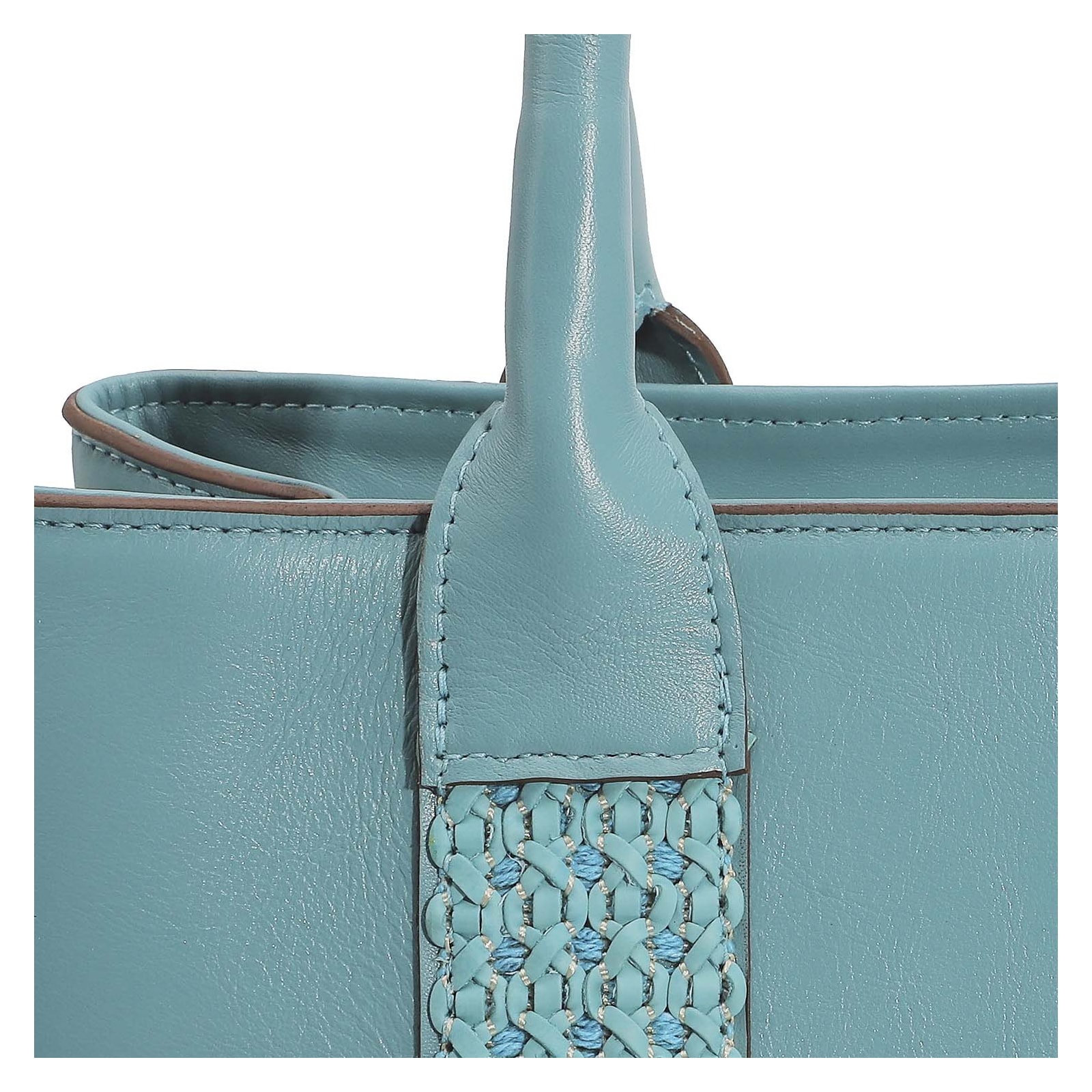 Bolsa Tote Couro Azul