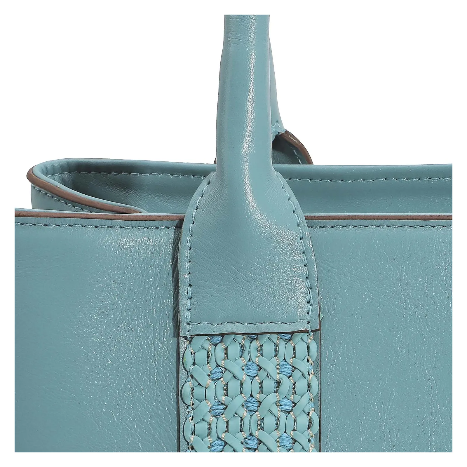 Bolsa Tote Couro Azul