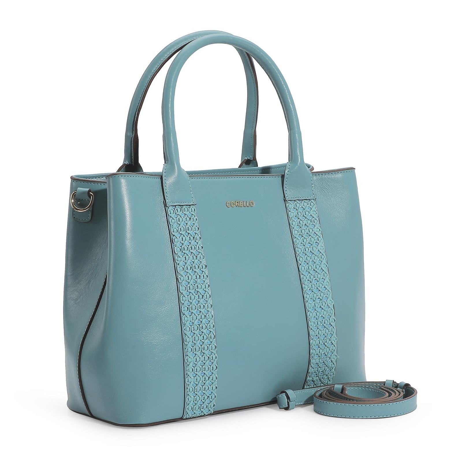 Bolsa Tote Couro Azul