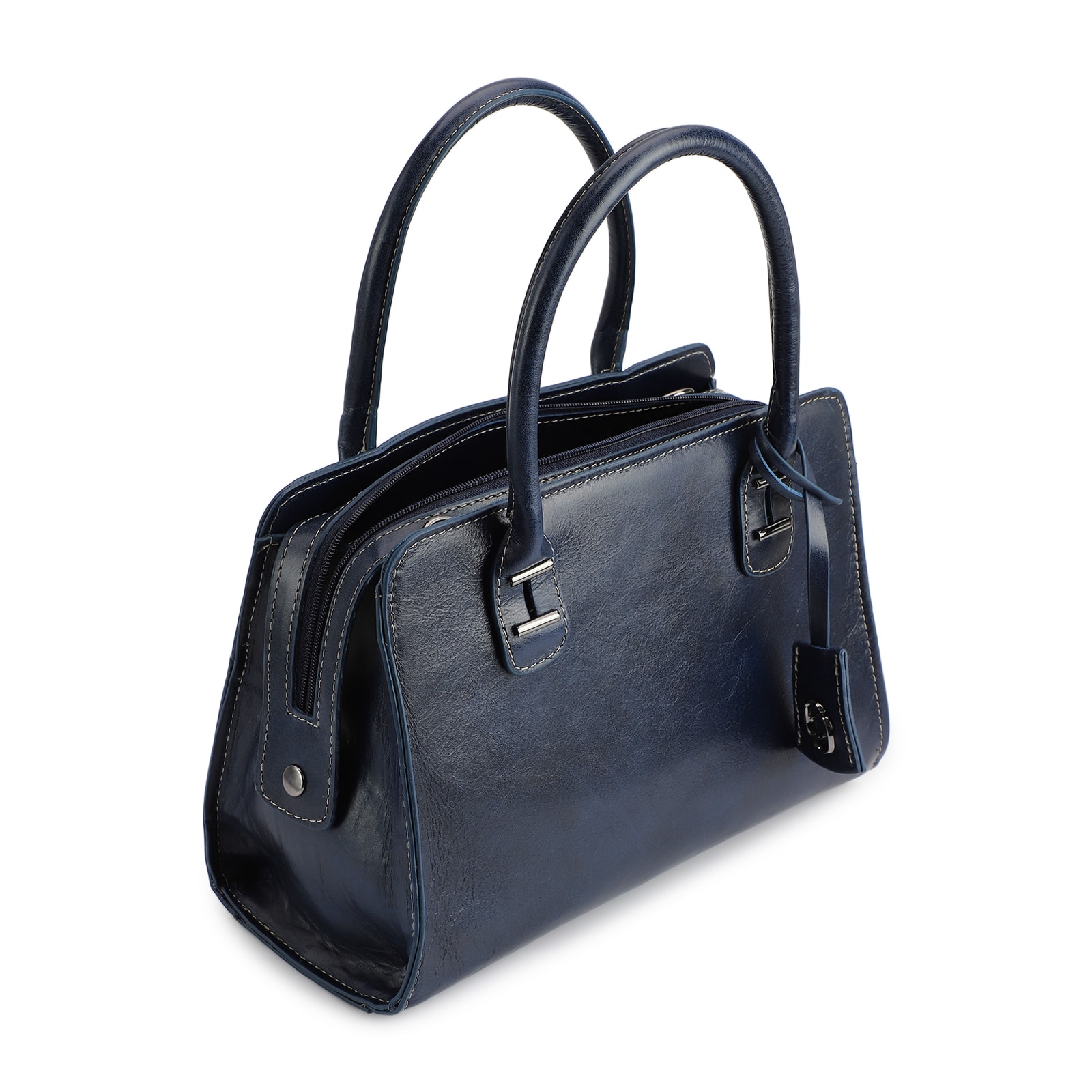 Bolsa Tote Couro Azul