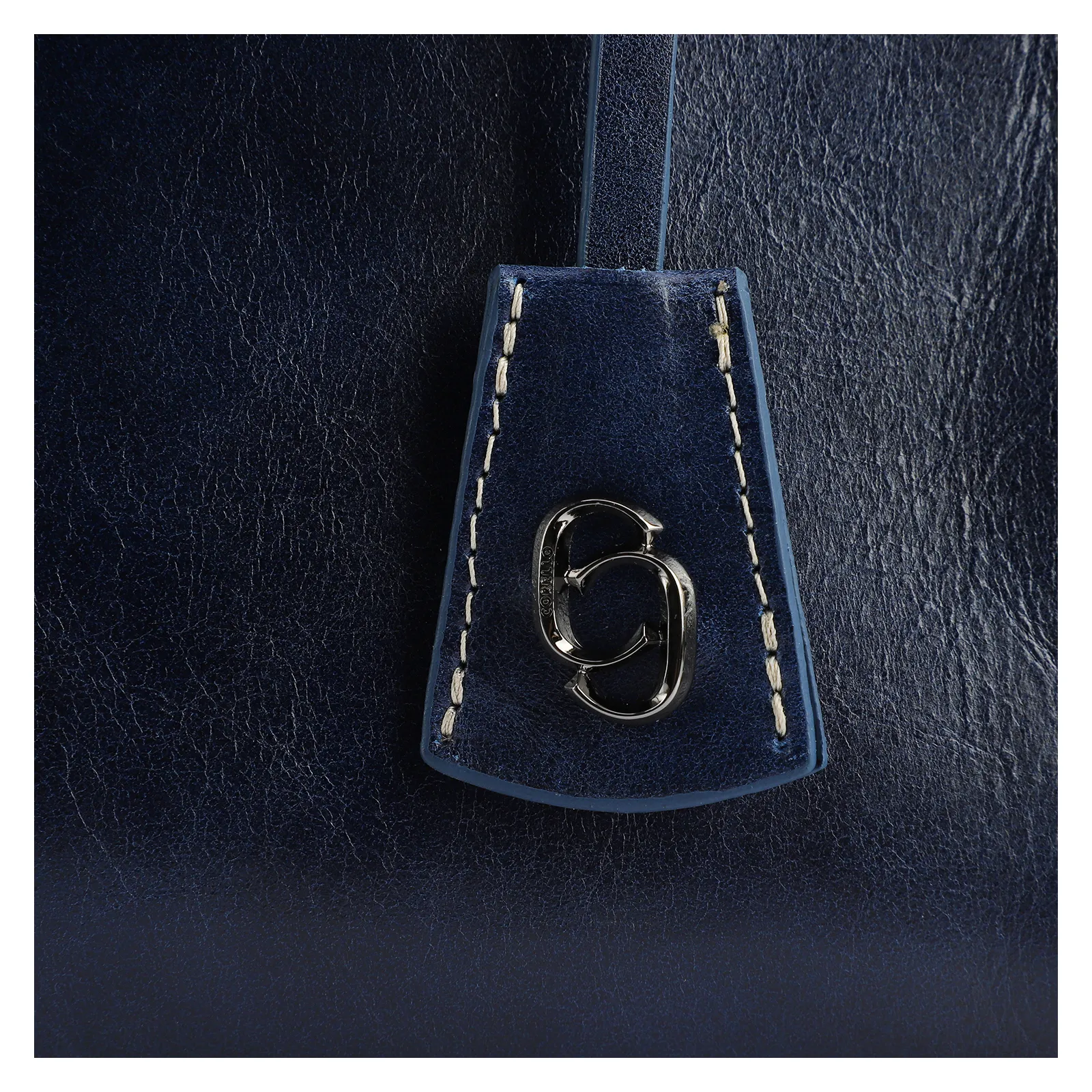 Bolsa Tote Couro Azul