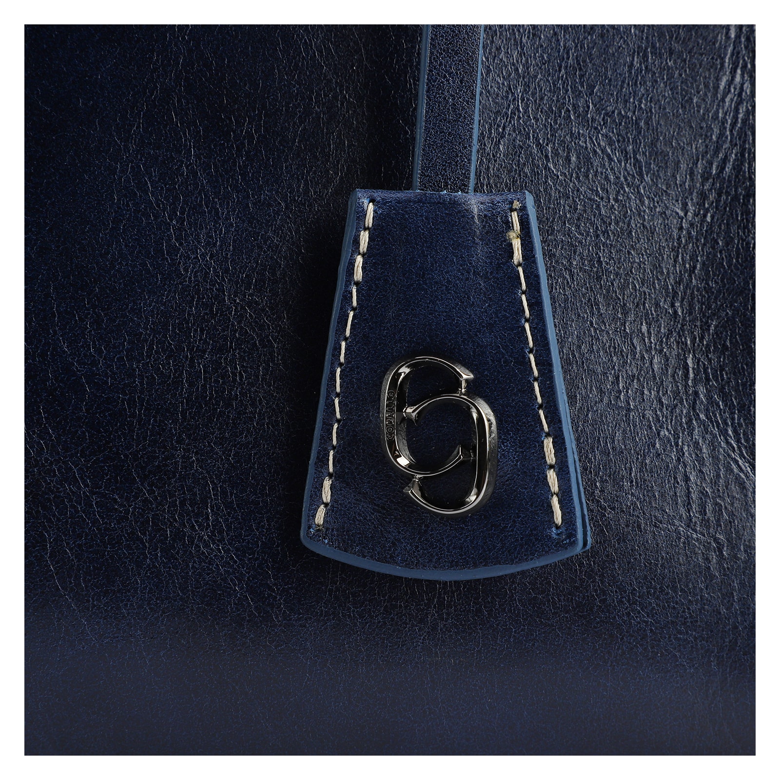 Bolsa Tote Couro Azul