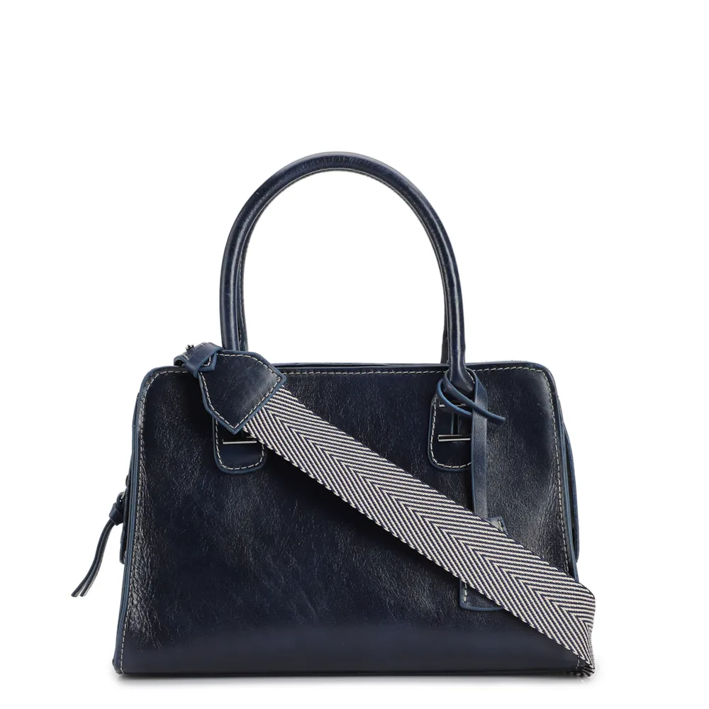 Bolsa Tote Couro Azul