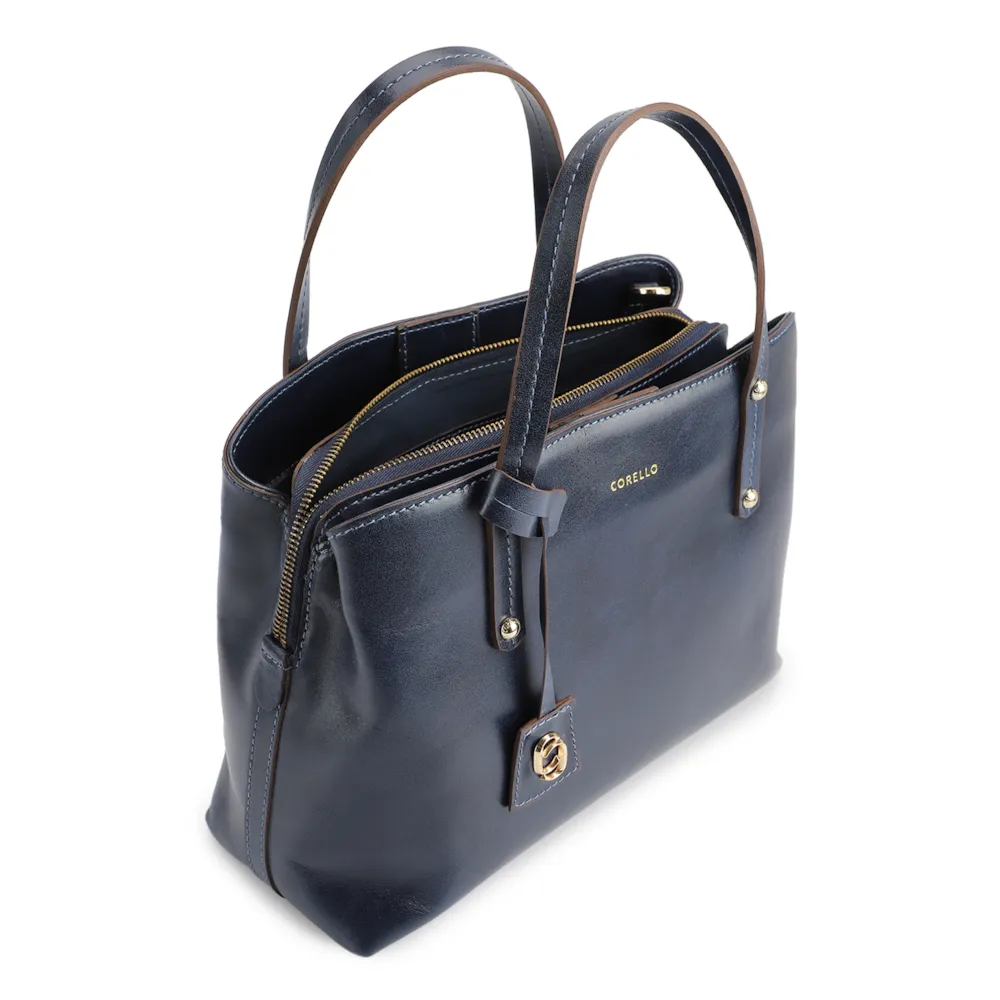 Bolsa Tote Couro Azul - imagem 4