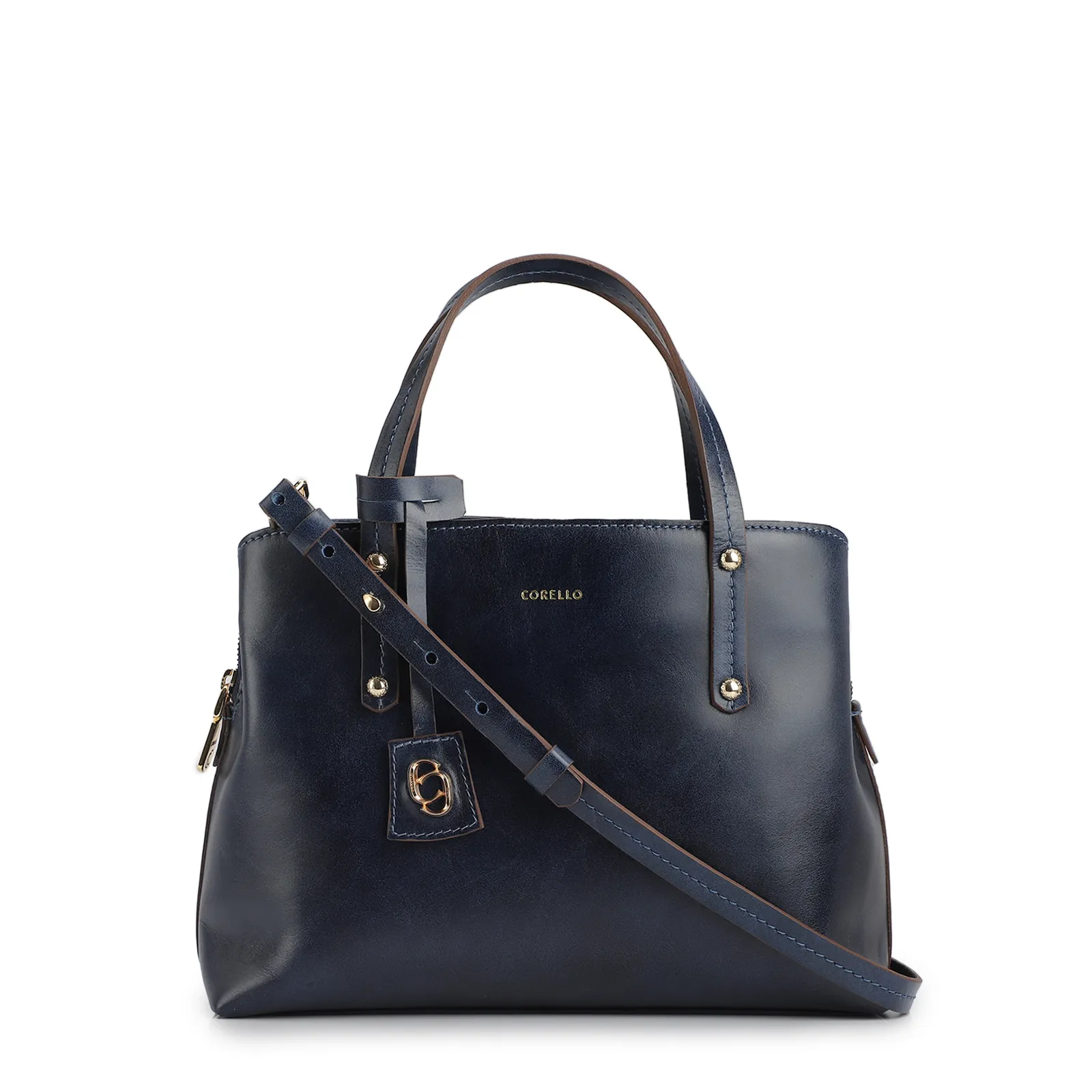Bolsa Tote Couro Azul