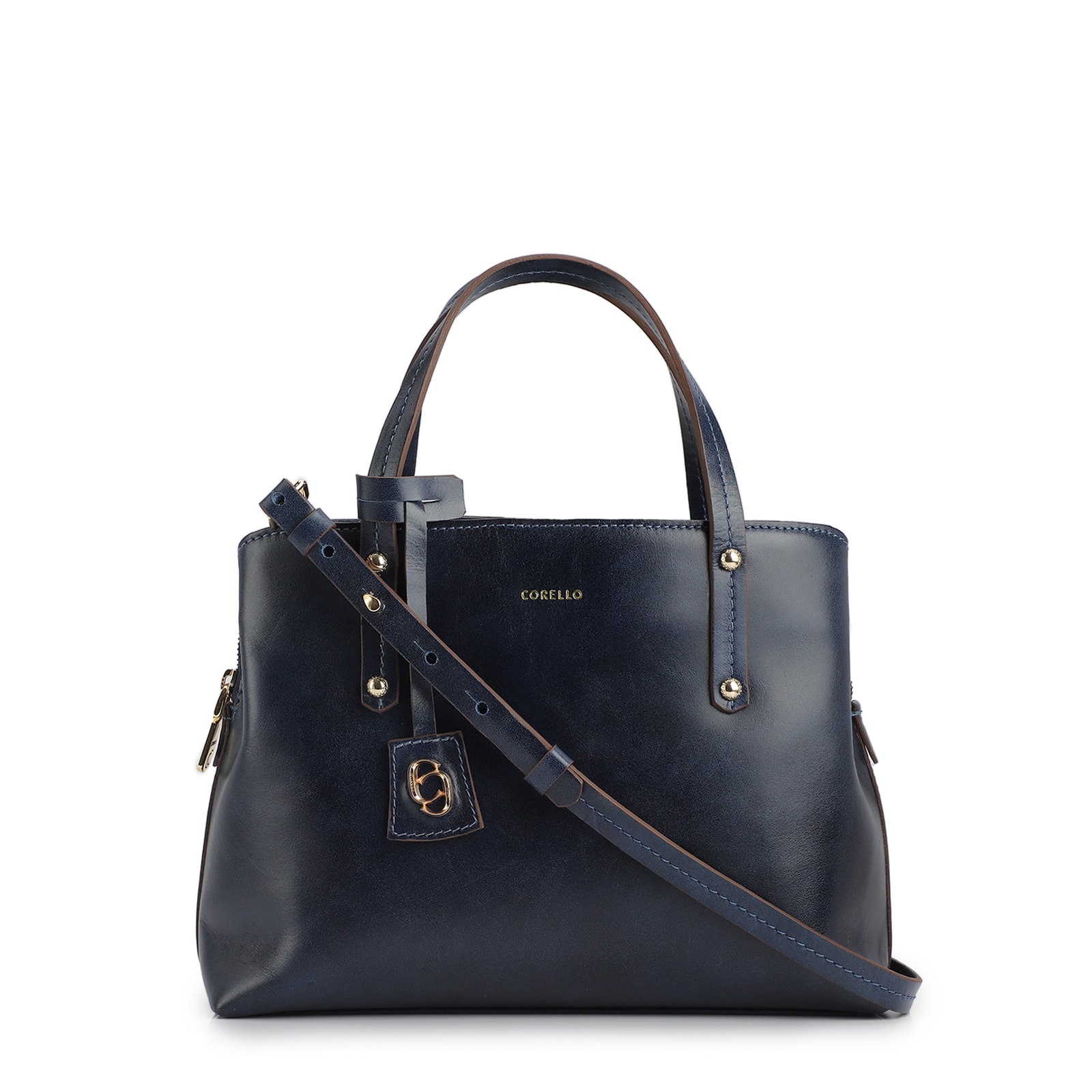 Bolsa Tote Couro Azul
