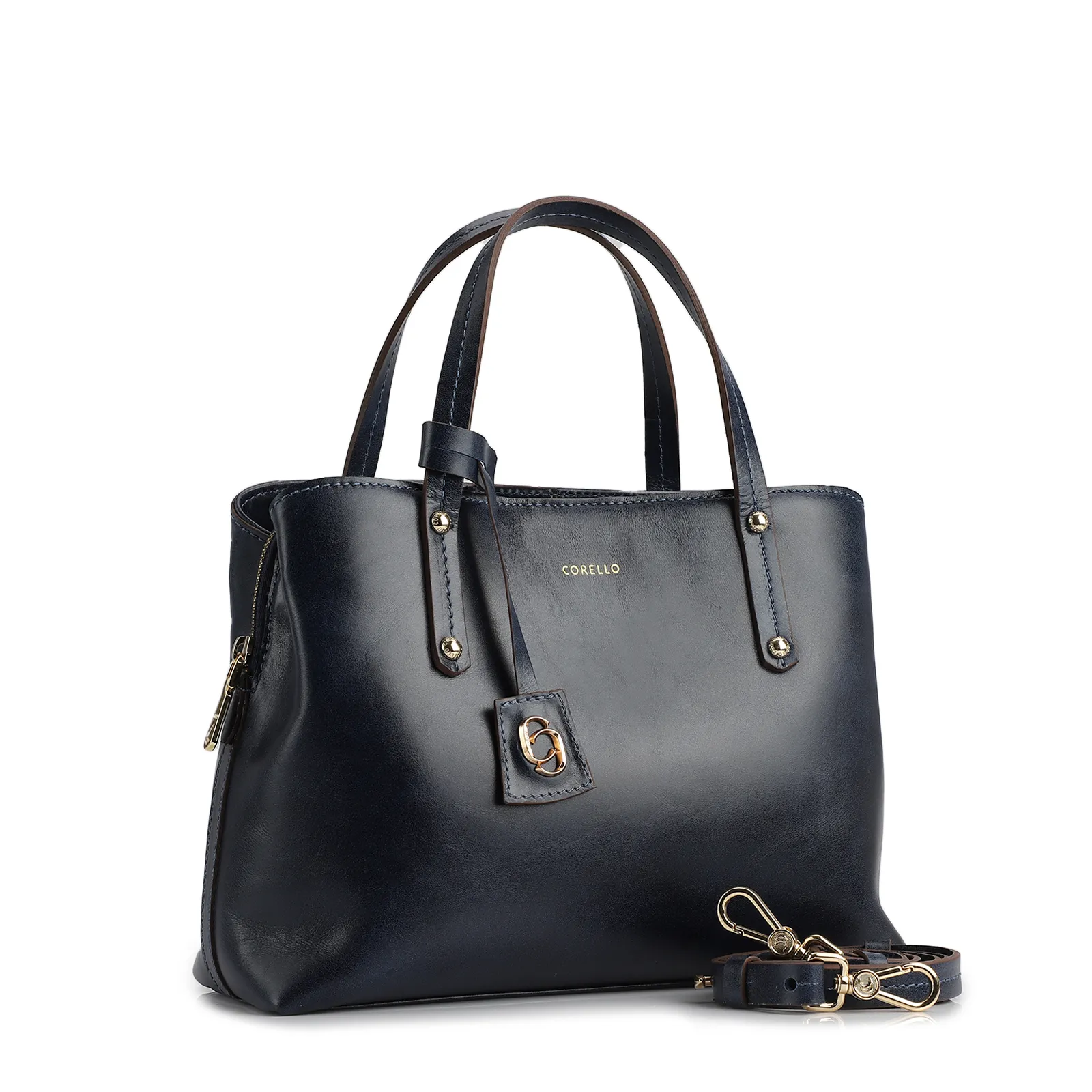 Bolsa Tote Couro Azul