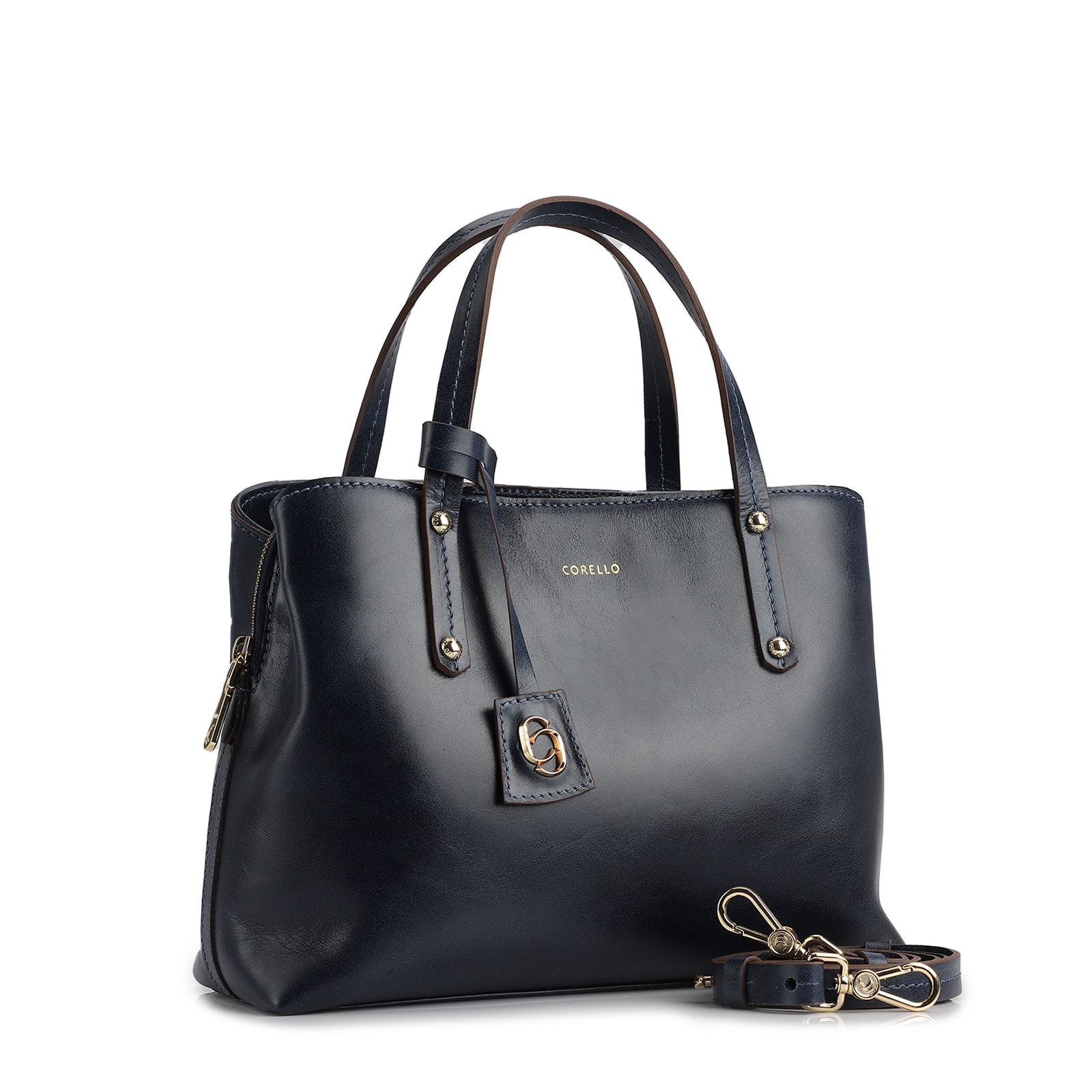 Bolsa Tote Couro Azul