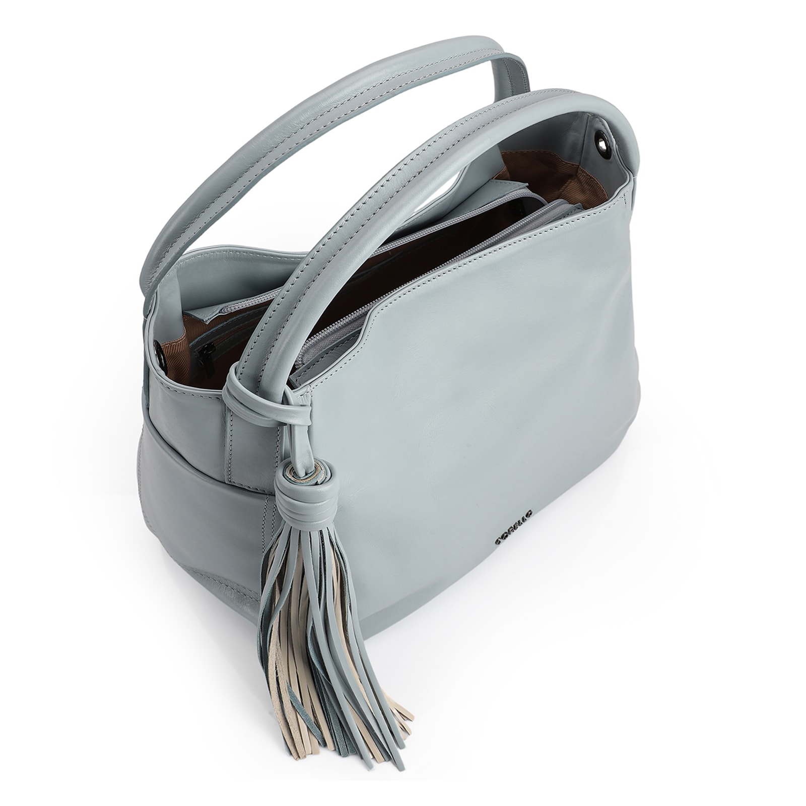 Bolsa Tote Couro Azul
