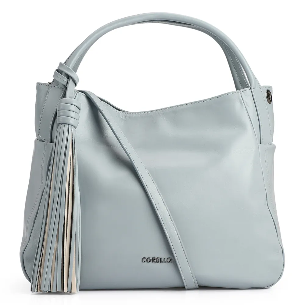 Bolsa Tote Couro Azul
