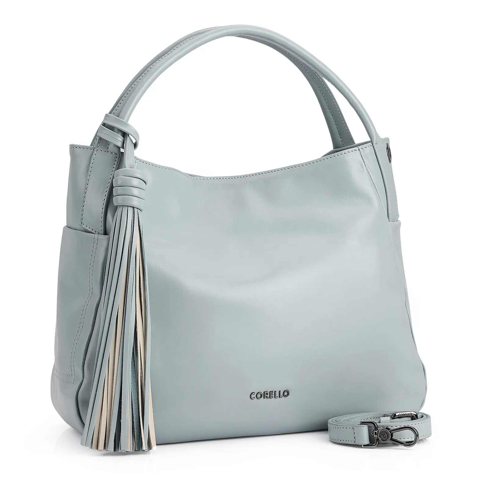 Bolsa Tote Couro Azul