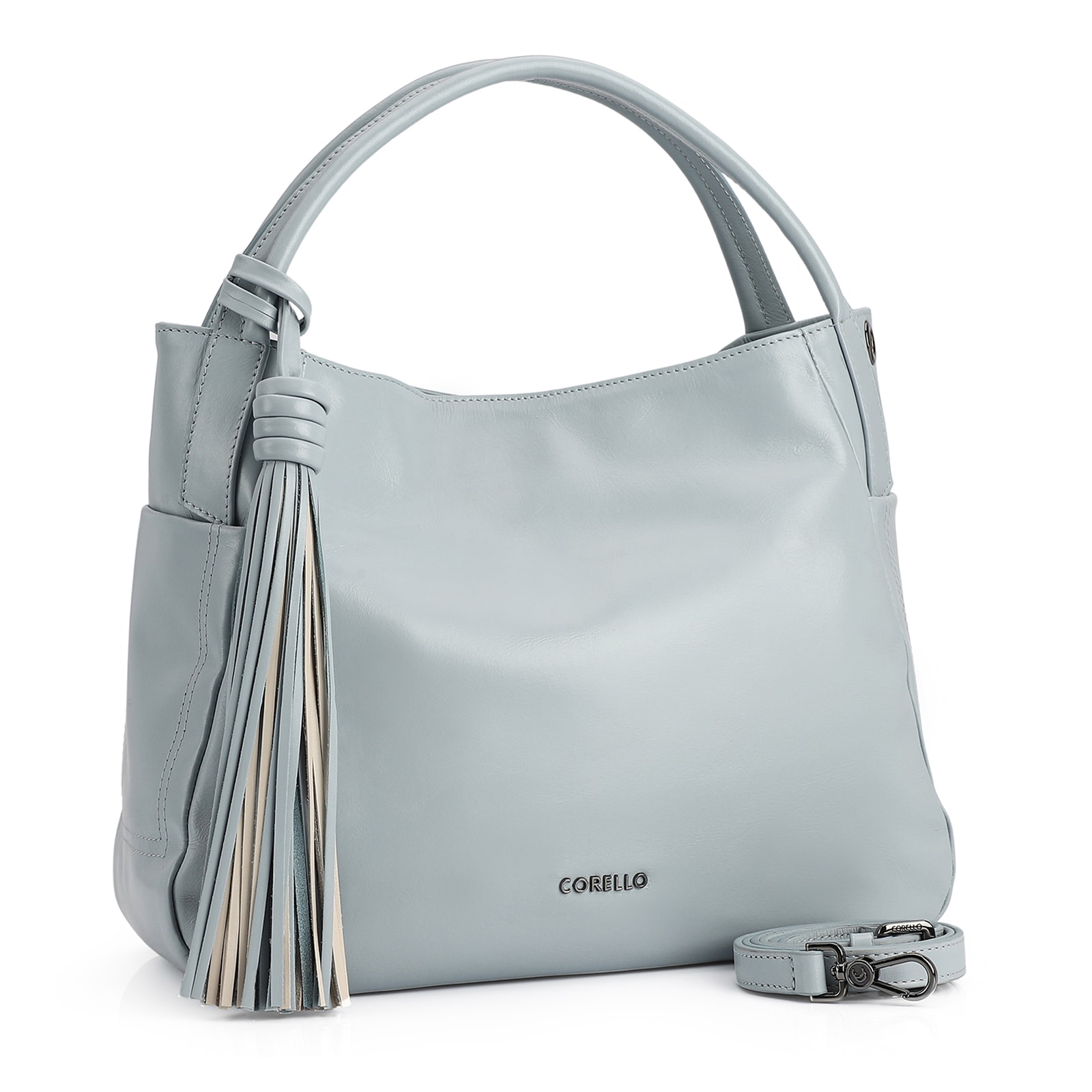 Bolsa Tote Couro Azul