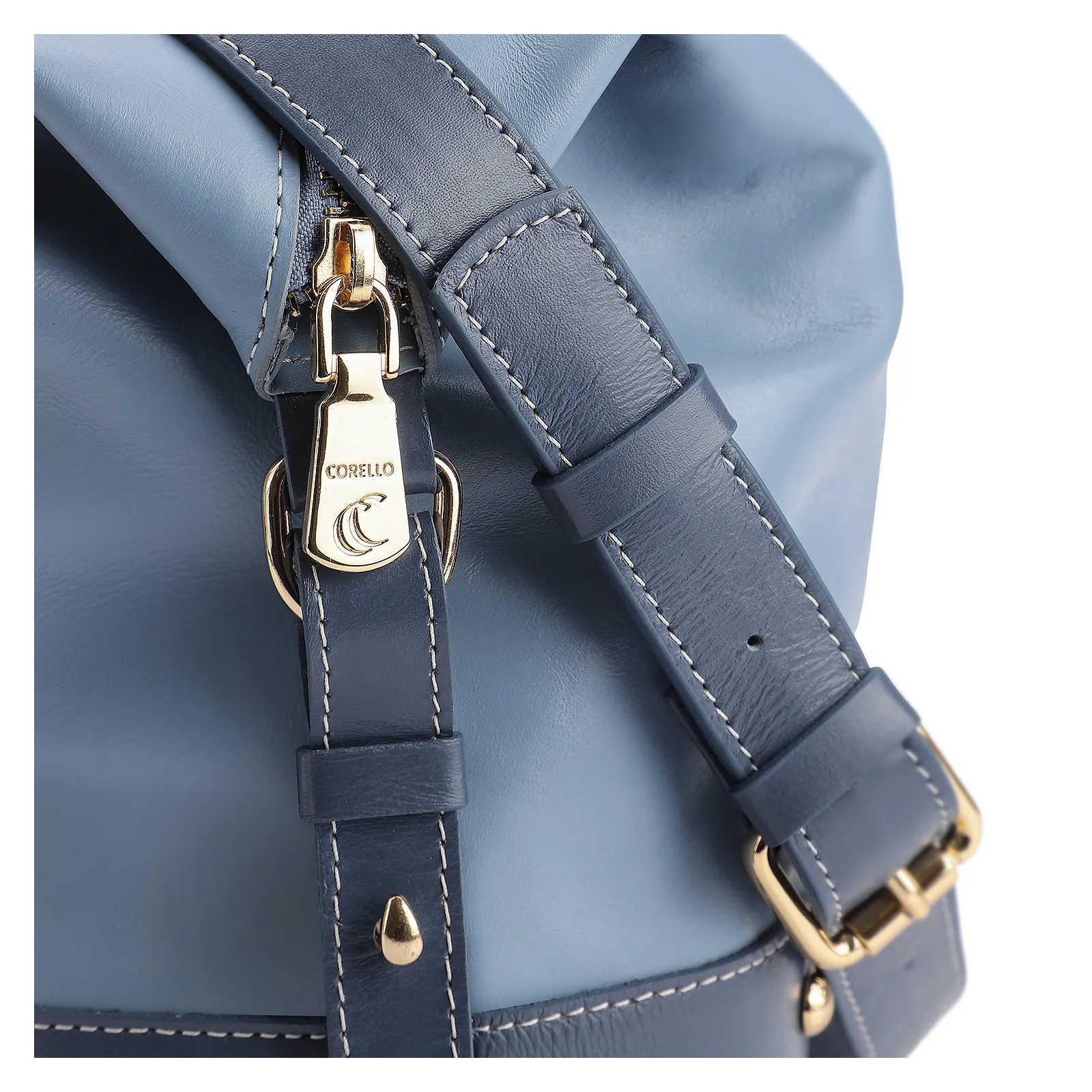 Bolsa Tote Couro Azul