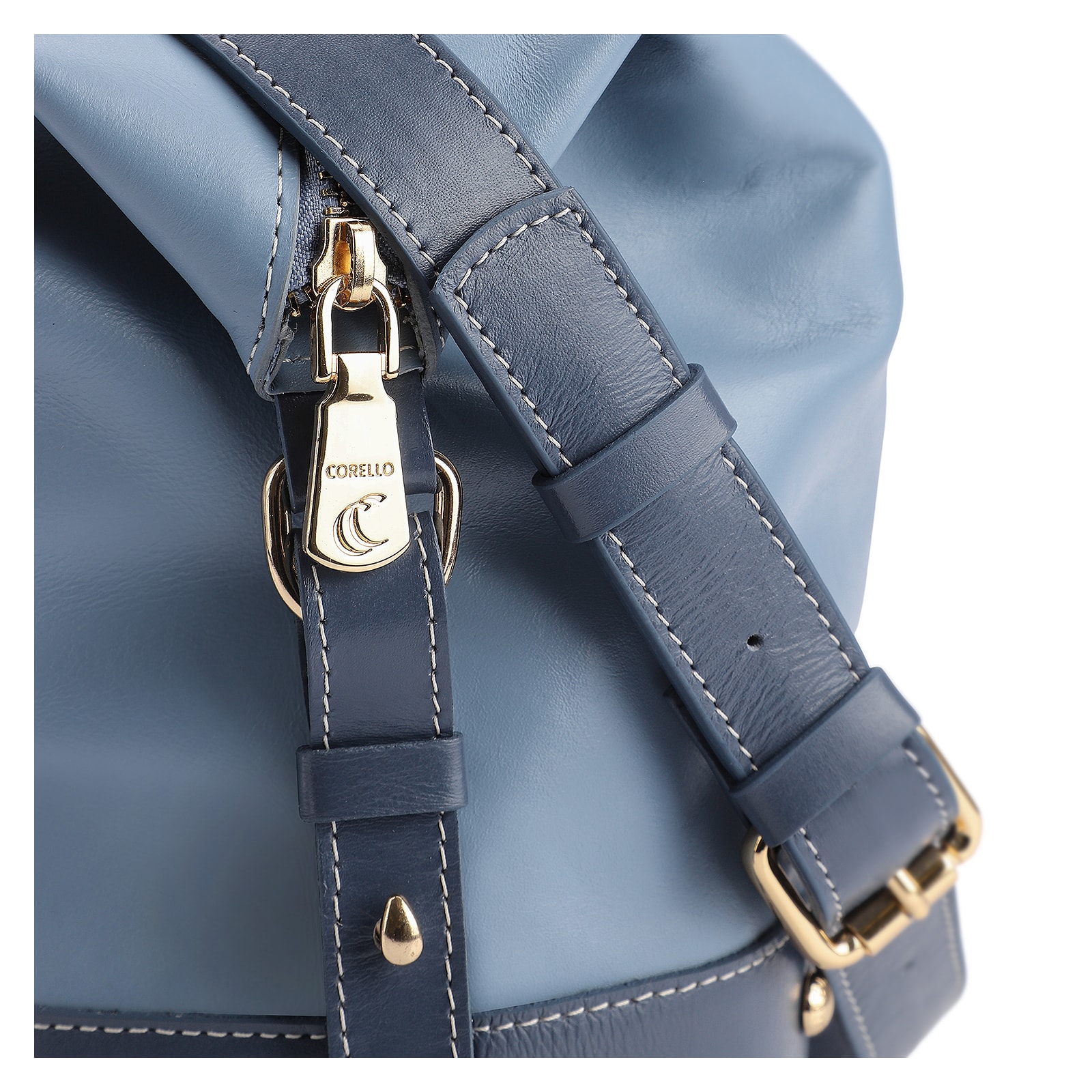 Bolsa Tote Couro Azul