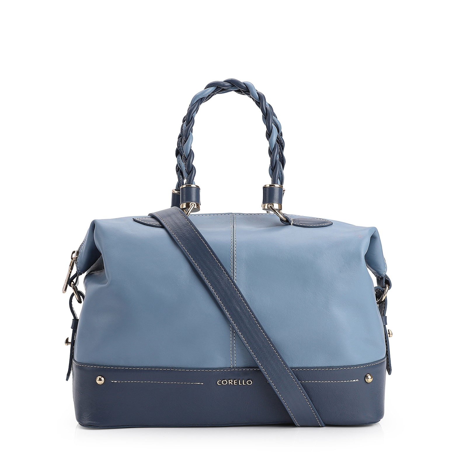 Bolsa Tote Couro Azul