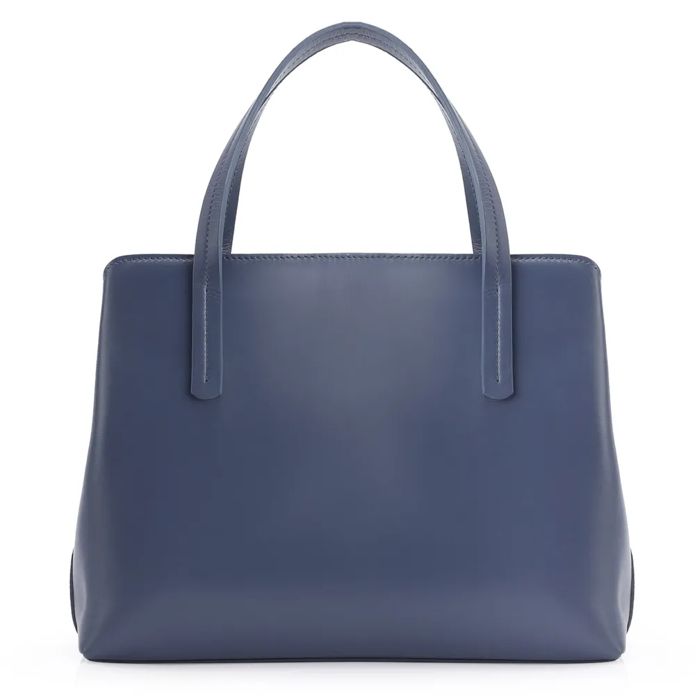 Bolsa Tote Couro Azul - imagem 3