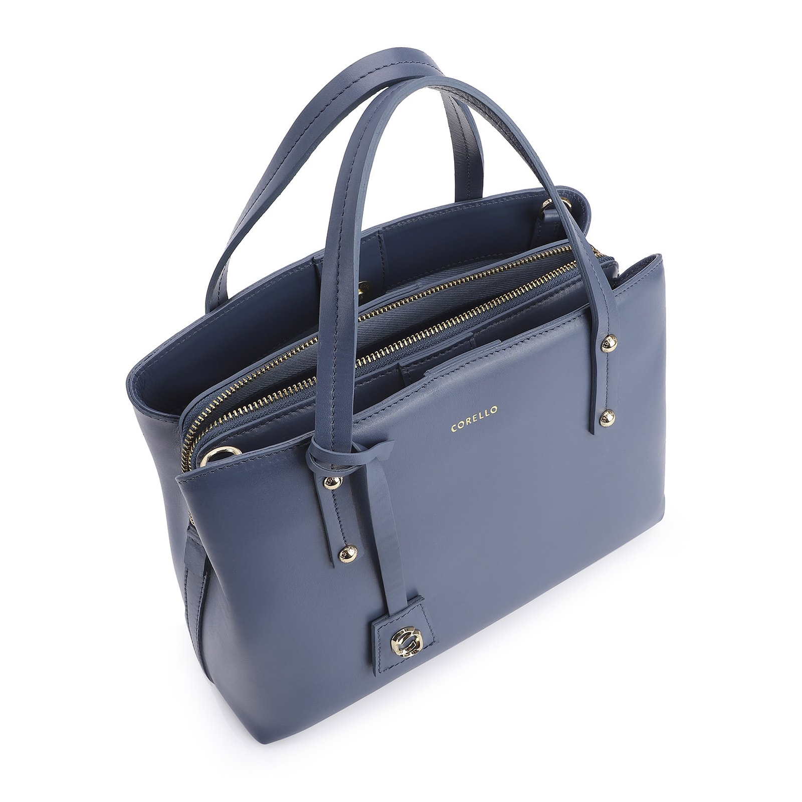 Bolsa Tote Couro Azul