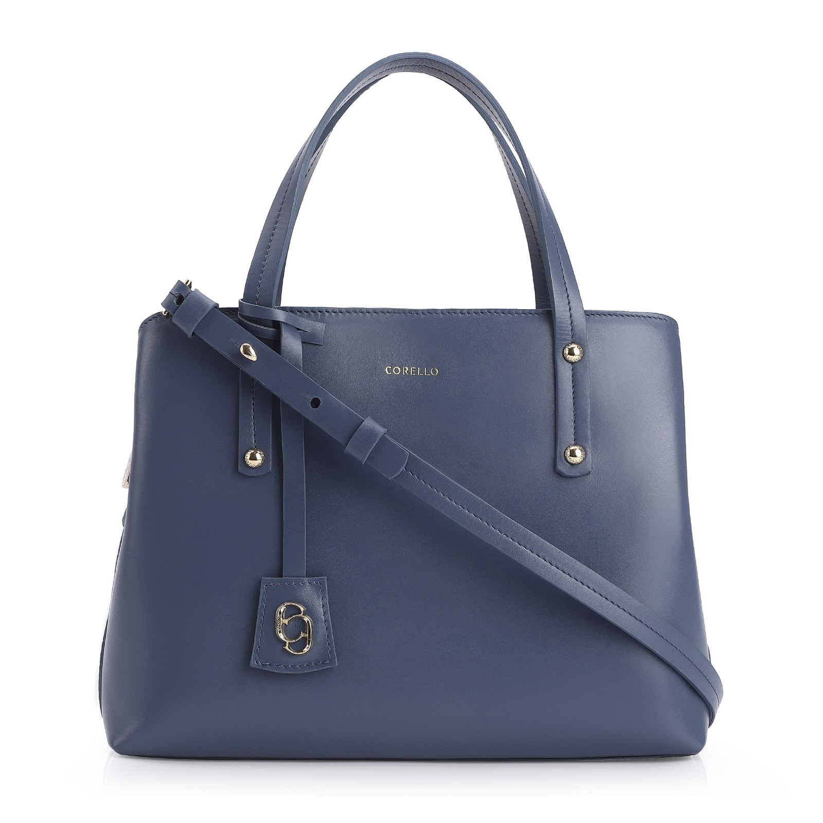 Bolsa Tote Couro Azul