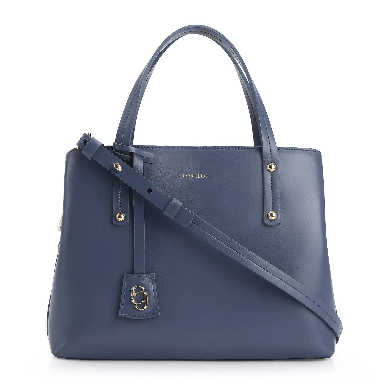 Bolsa Tote Couro Azul