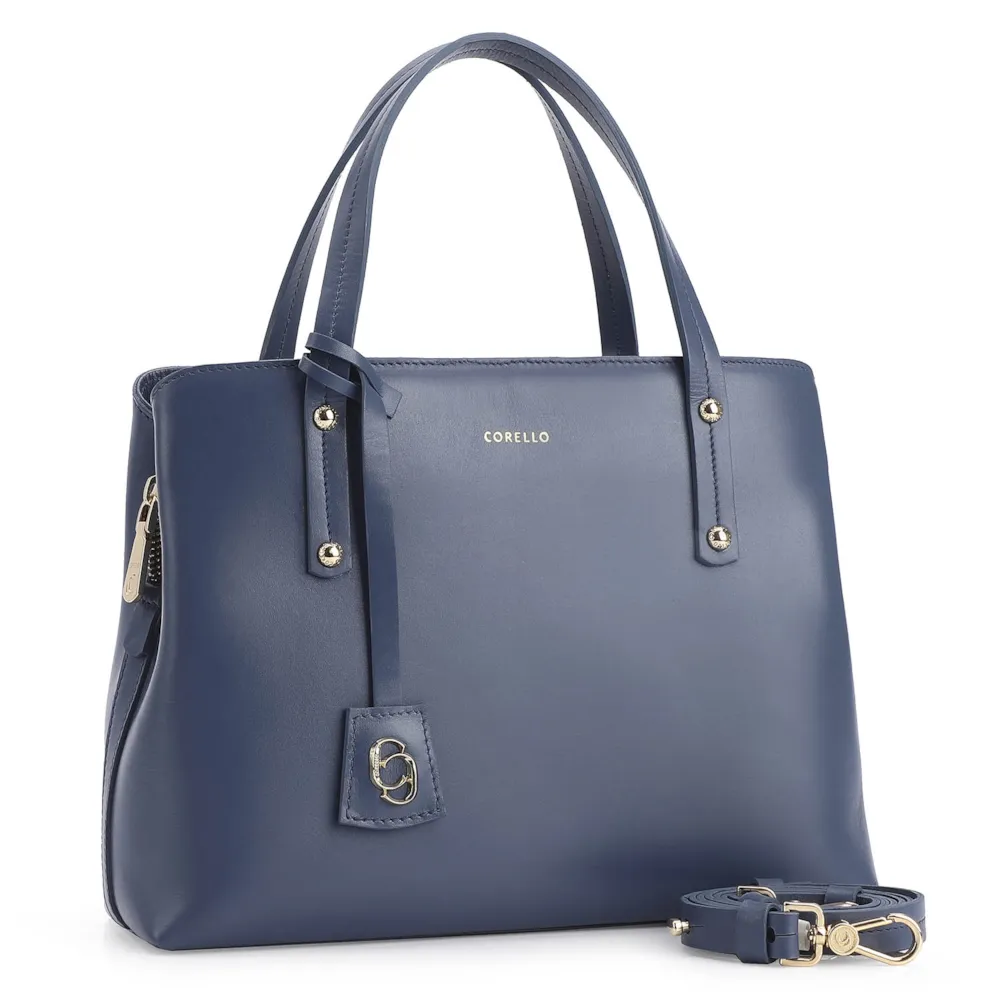 Bolsa Tote Couro Azul - imagem 2
