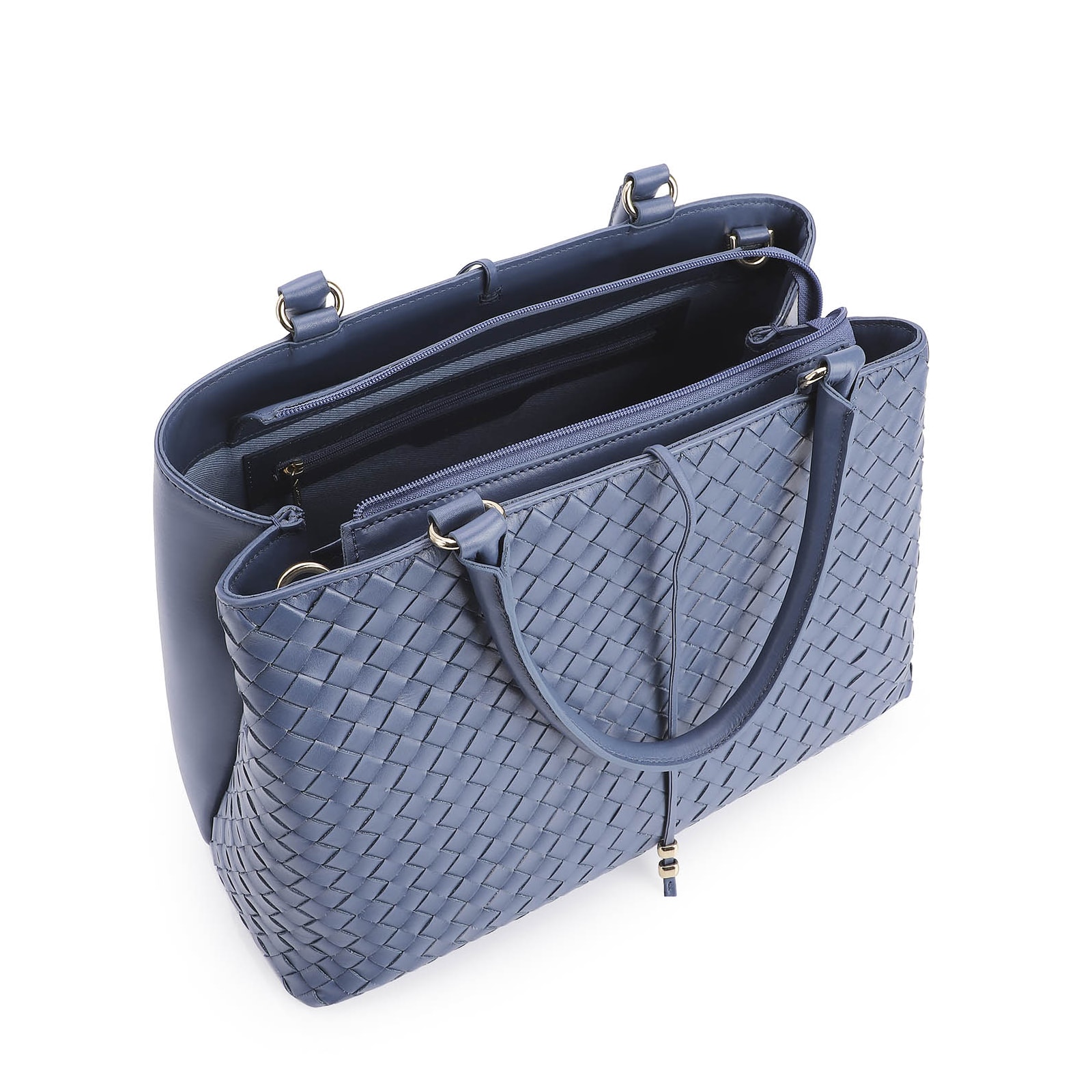 Bolsa Tote Couro Azul