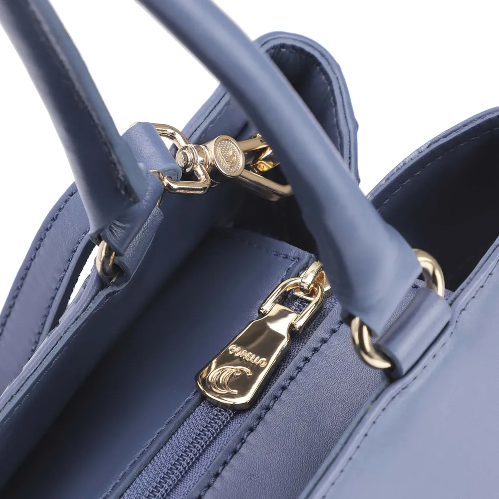 Bolsa Tote Couro Azul - imagem 5