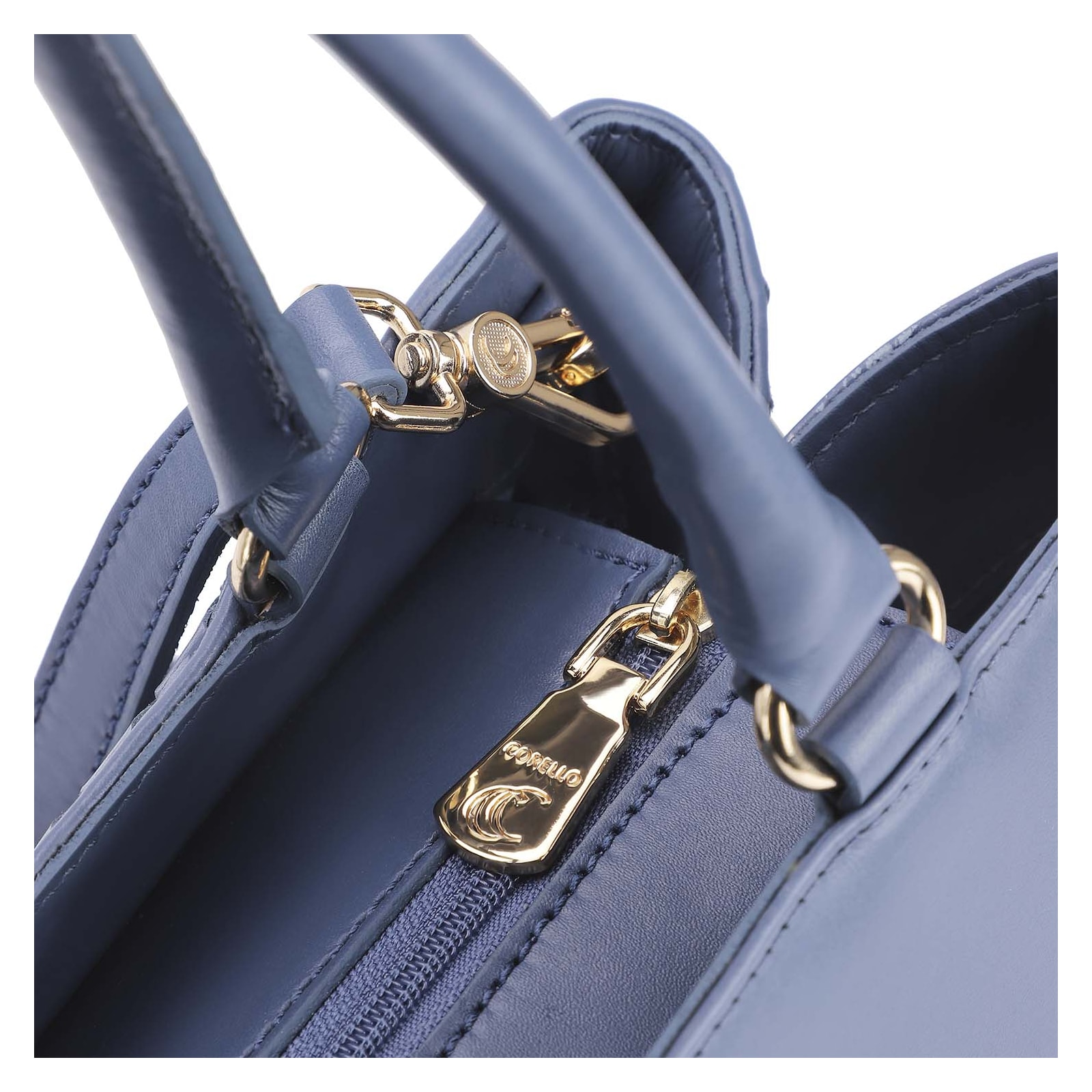 Bolsa Tote Couro Azul