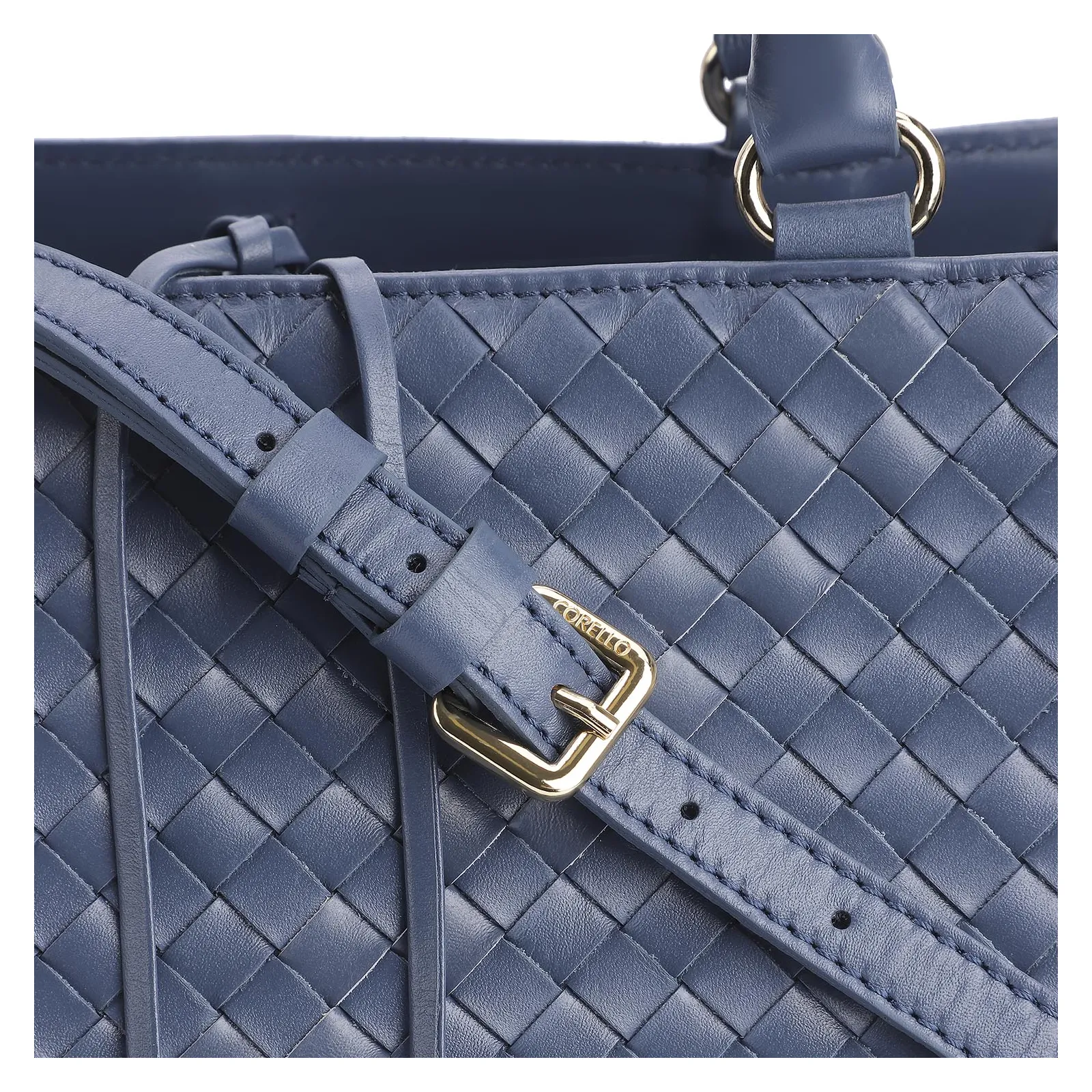 Bolsa Tote Couro Azul