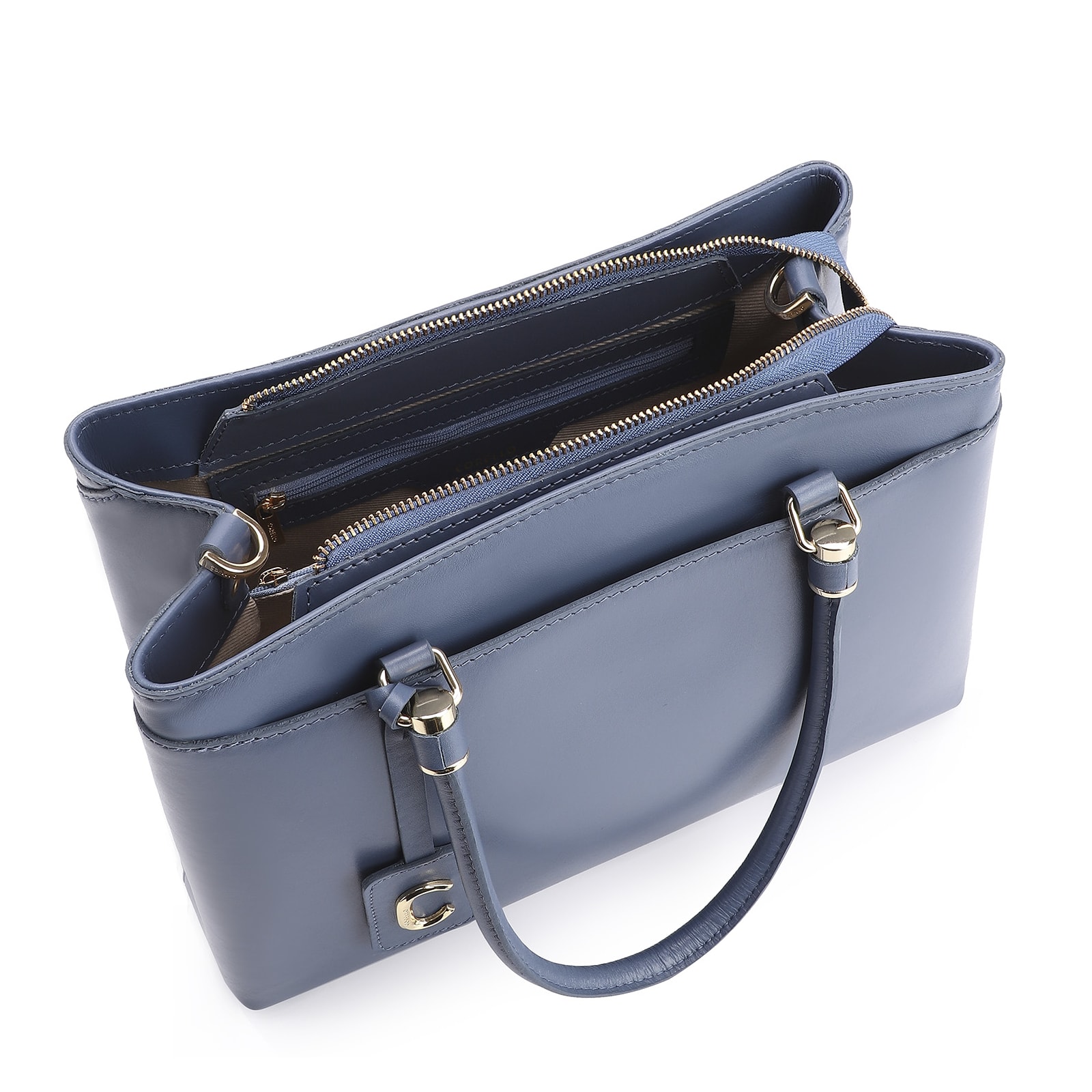 Bolsa Tote Couro Azul