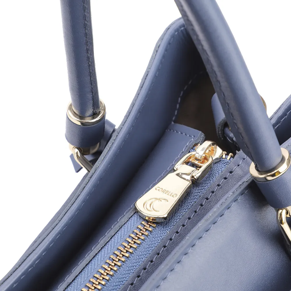 Bolsa Tote Couro Azul - imagem 5