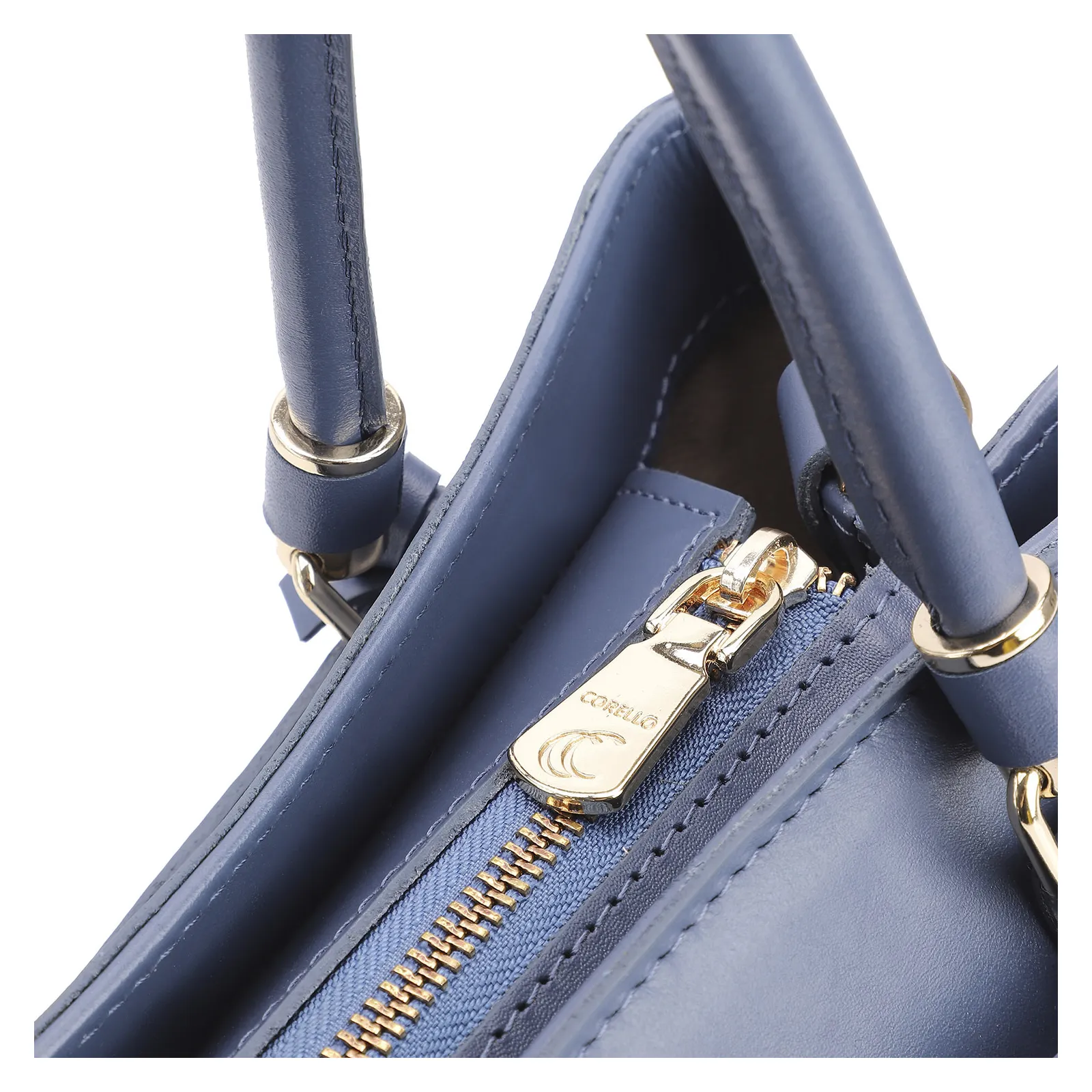 Bolsa Tote Couro Azul