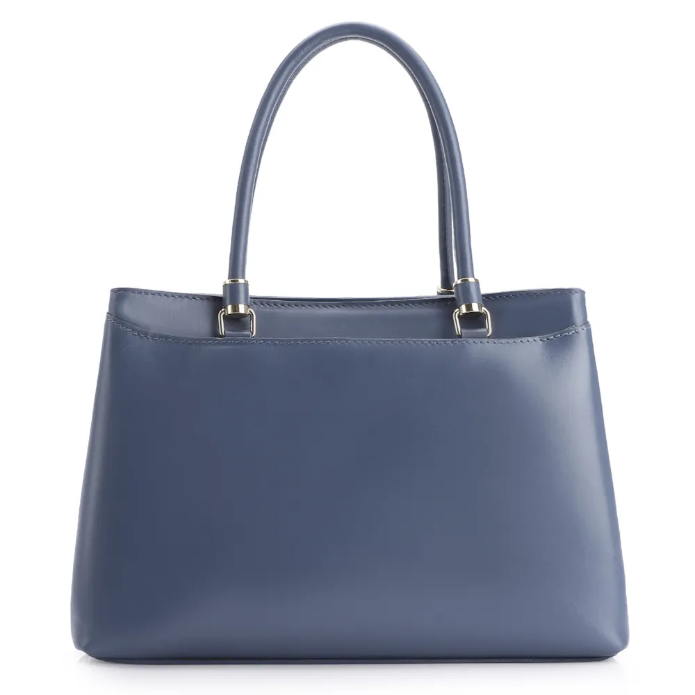 Bolsa Tote Couro Azul - imagem 3