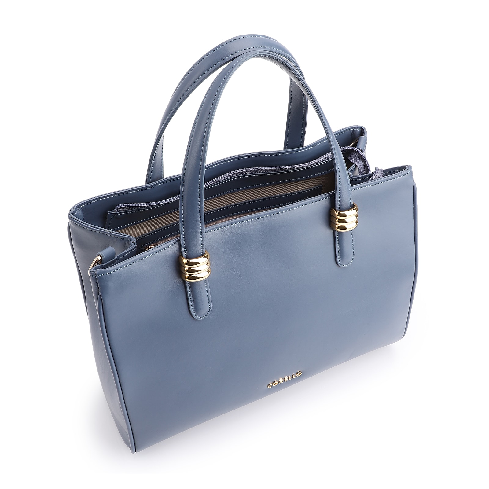 Bolsa Tote Couro Azul