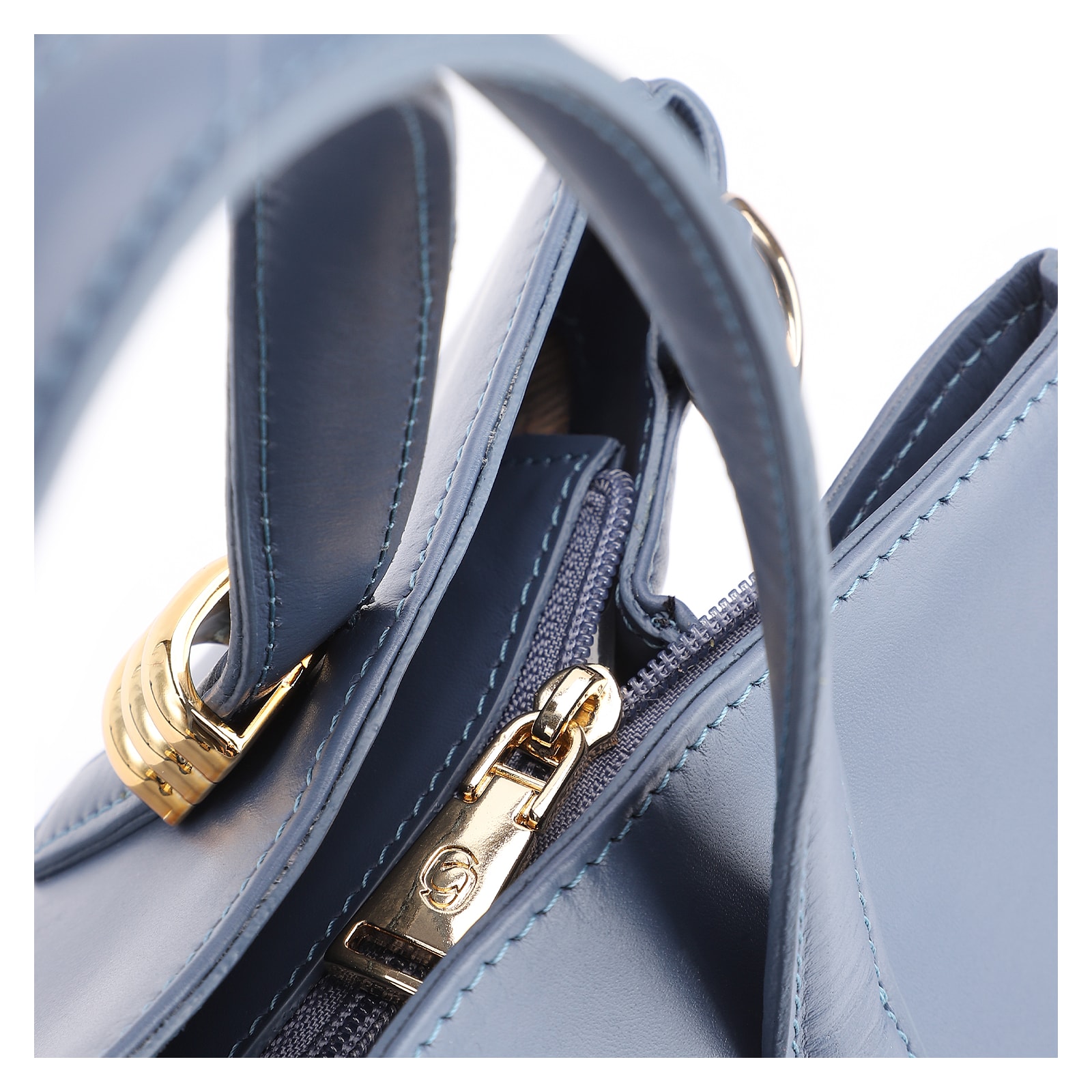 Bolsa Tote Couro Azul